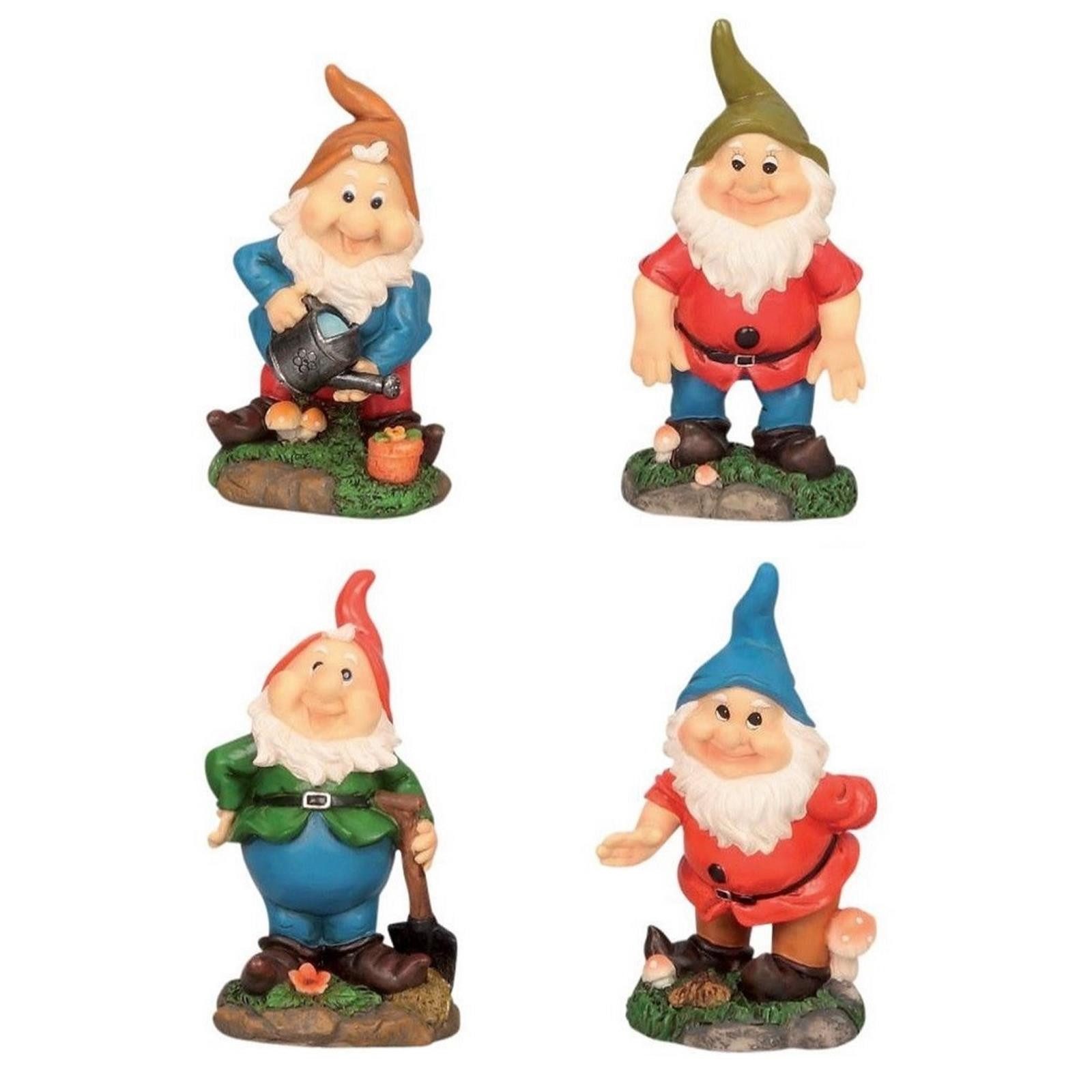 Geschenkestadl Gartenzwerg Set mit 4 lustigen Gartenzwergen, (4 St) günstig online kaufen