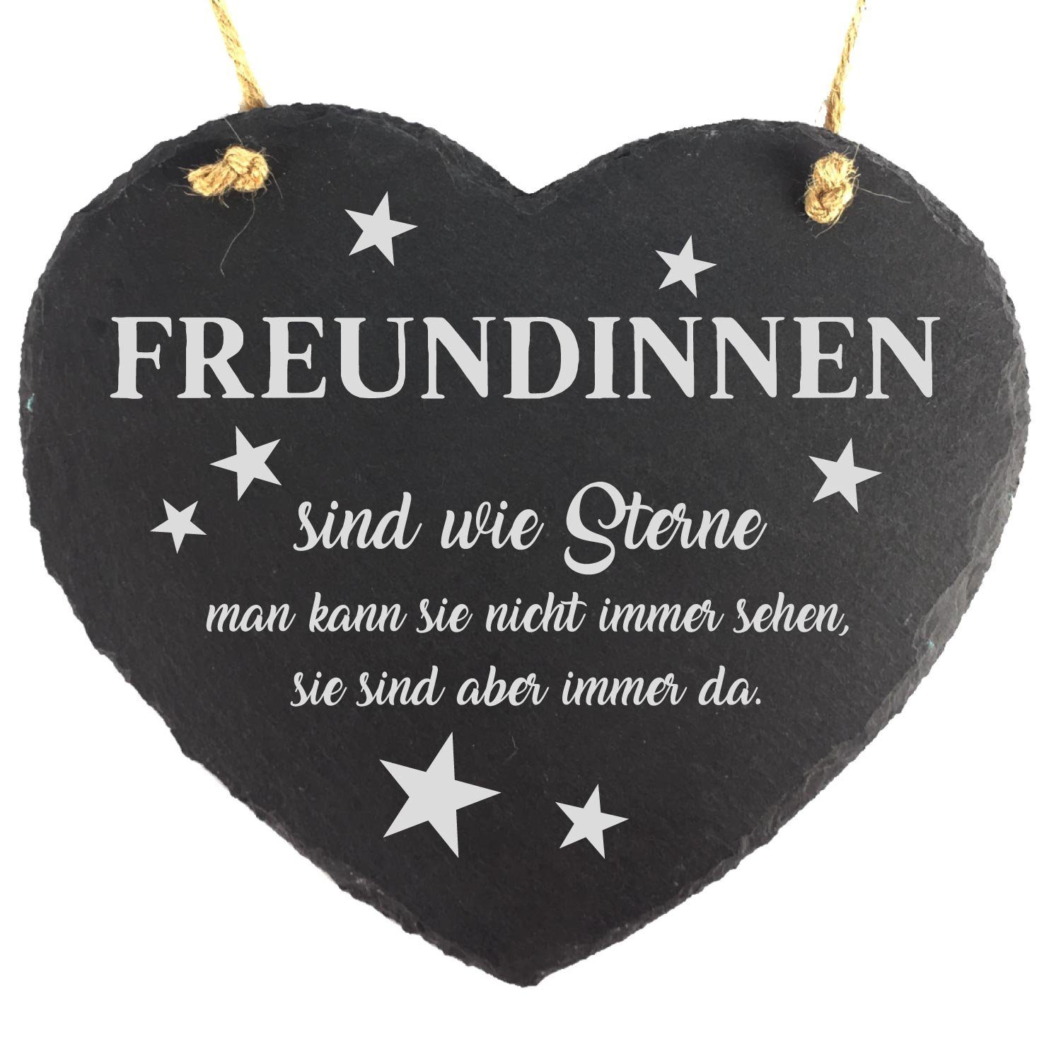 Camolo Wandtafel Schieferherz Freundinnen sind wir Sterne