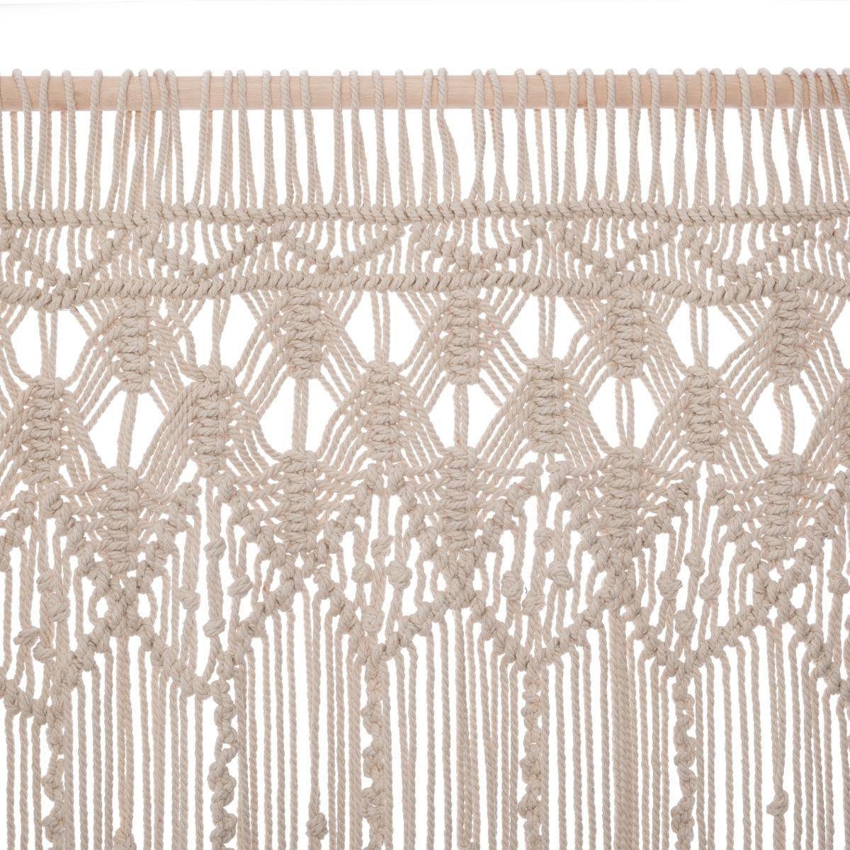 Home-trends24.de Fadenvorhang Fadenvorhang Makrame Vorhang Beige günstig online kaufen