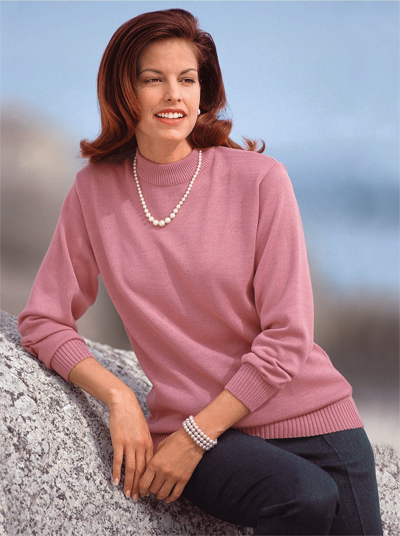 Strickpullover Stehkragenpullover