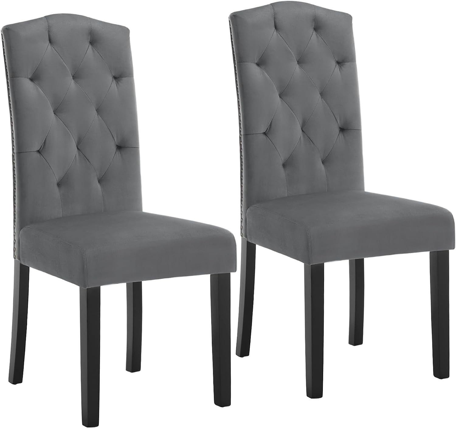 EUGAD Esszimmerstuhl (2 St), Polsterstuhl mit Massivholzbeine günstig online kaufen