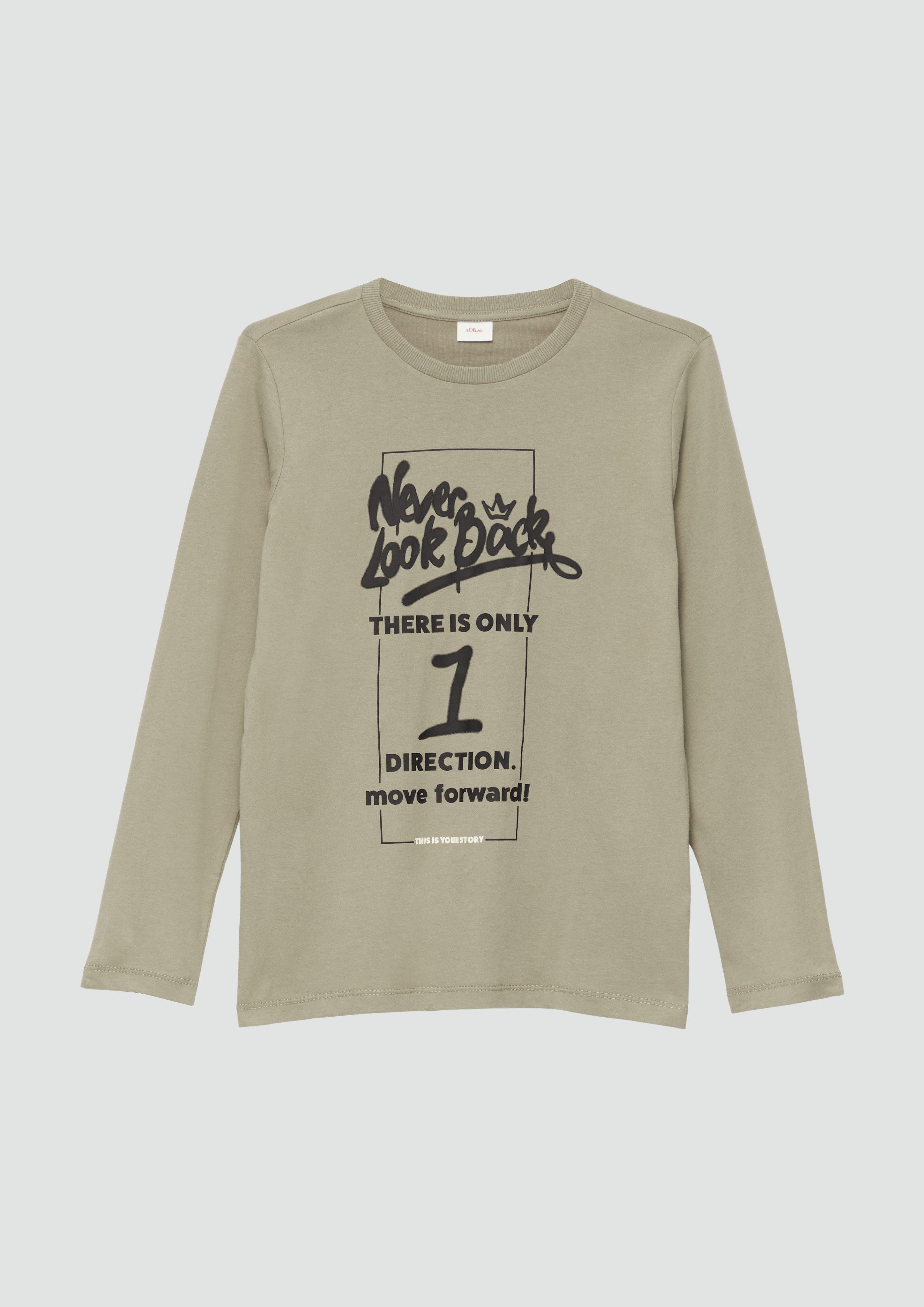 Langarmshirt Langarmshirt mit Schriftprint