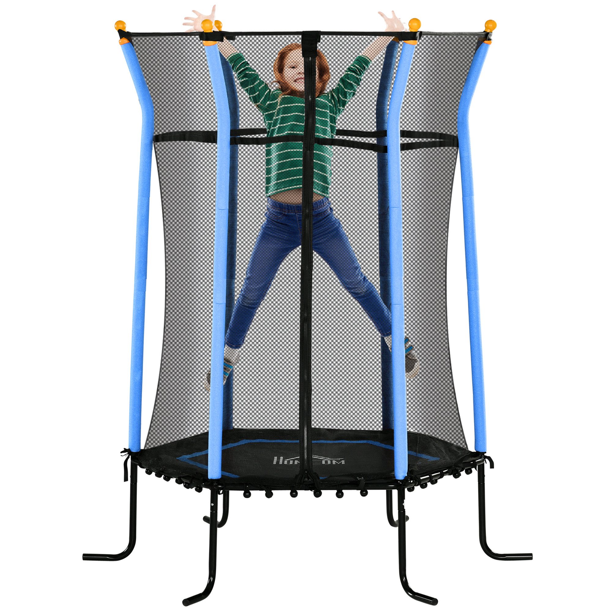 HOMCOM Kindertrampolin mit Sicherheitsnetz, Randabdeckung, Gummiseil, günstig online kaufen