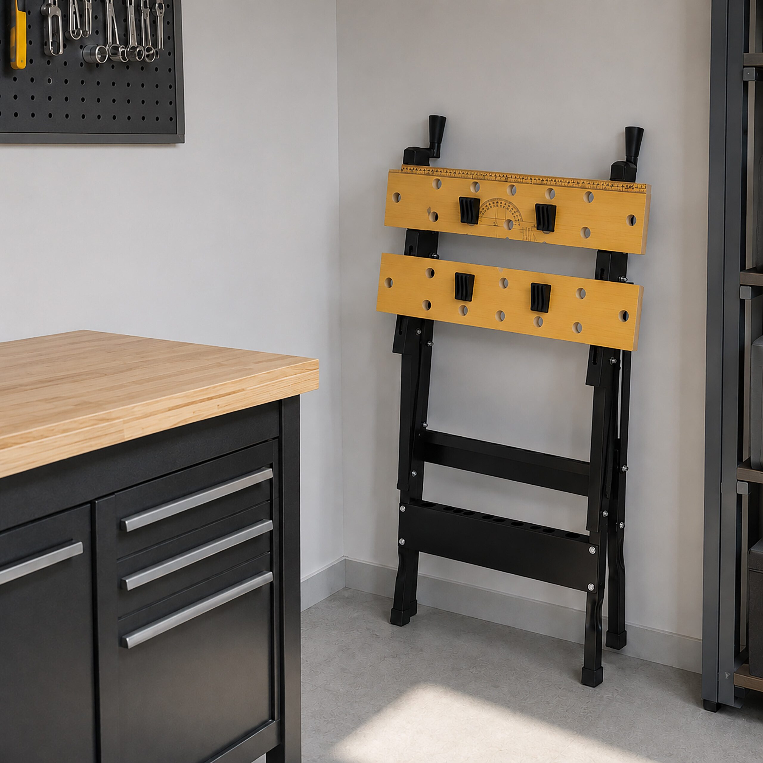relaxdays Werkbank Klappbare Werkbank mit Spannbacken, (1-tlg) – Bild 5 von 5