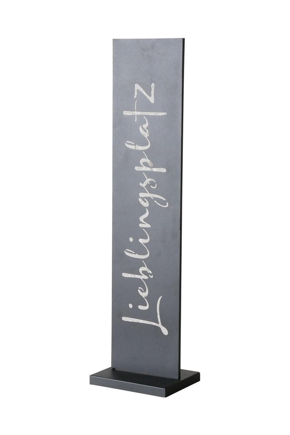 Deko-Schriftzug Deko-Aufsteller CARTELLO, Schwarz, Metall, H 77 cm