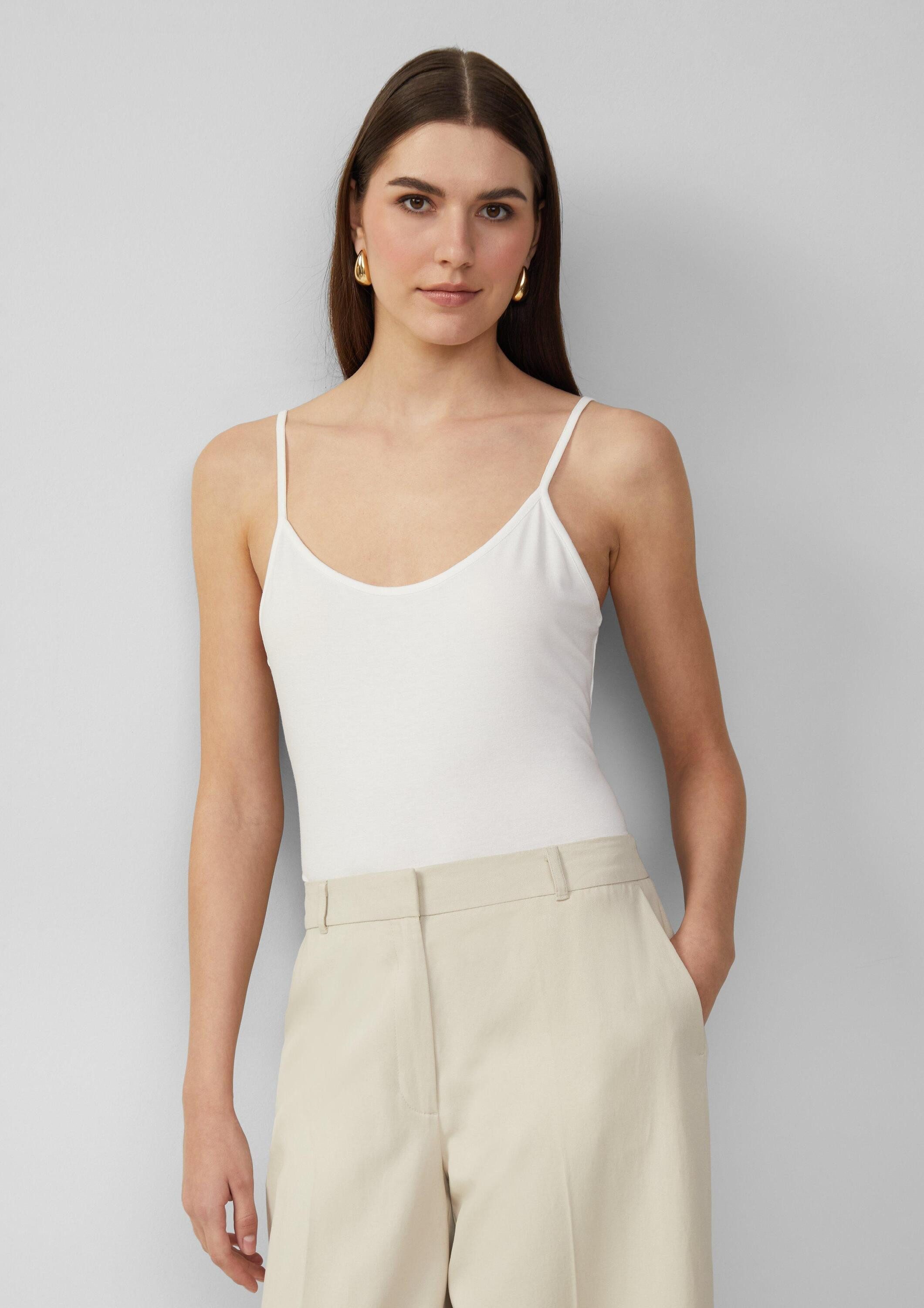 s.Oliver Muskelshirt T-Shirt Spaghettiträger-Top im Slim Fit aus Viskosemix günstig online kaufen