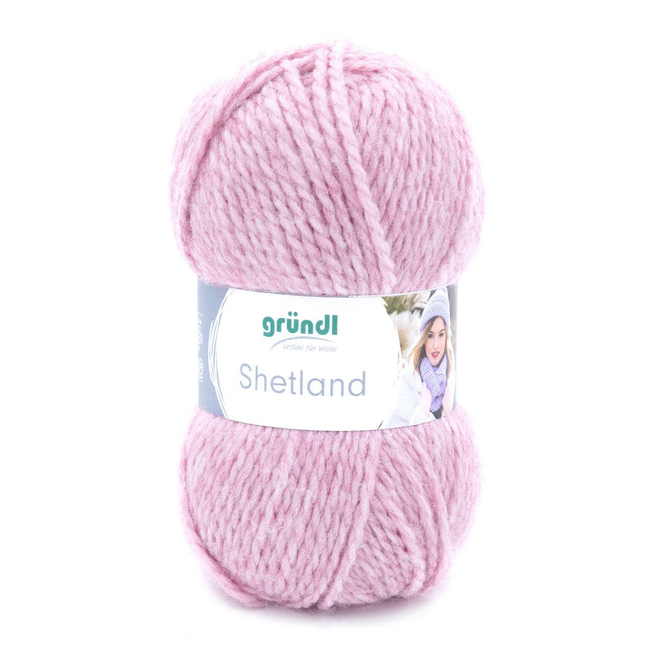 Gründl Gründl Wolle Shetland 100 g rose melange 100 g Häkelwolle