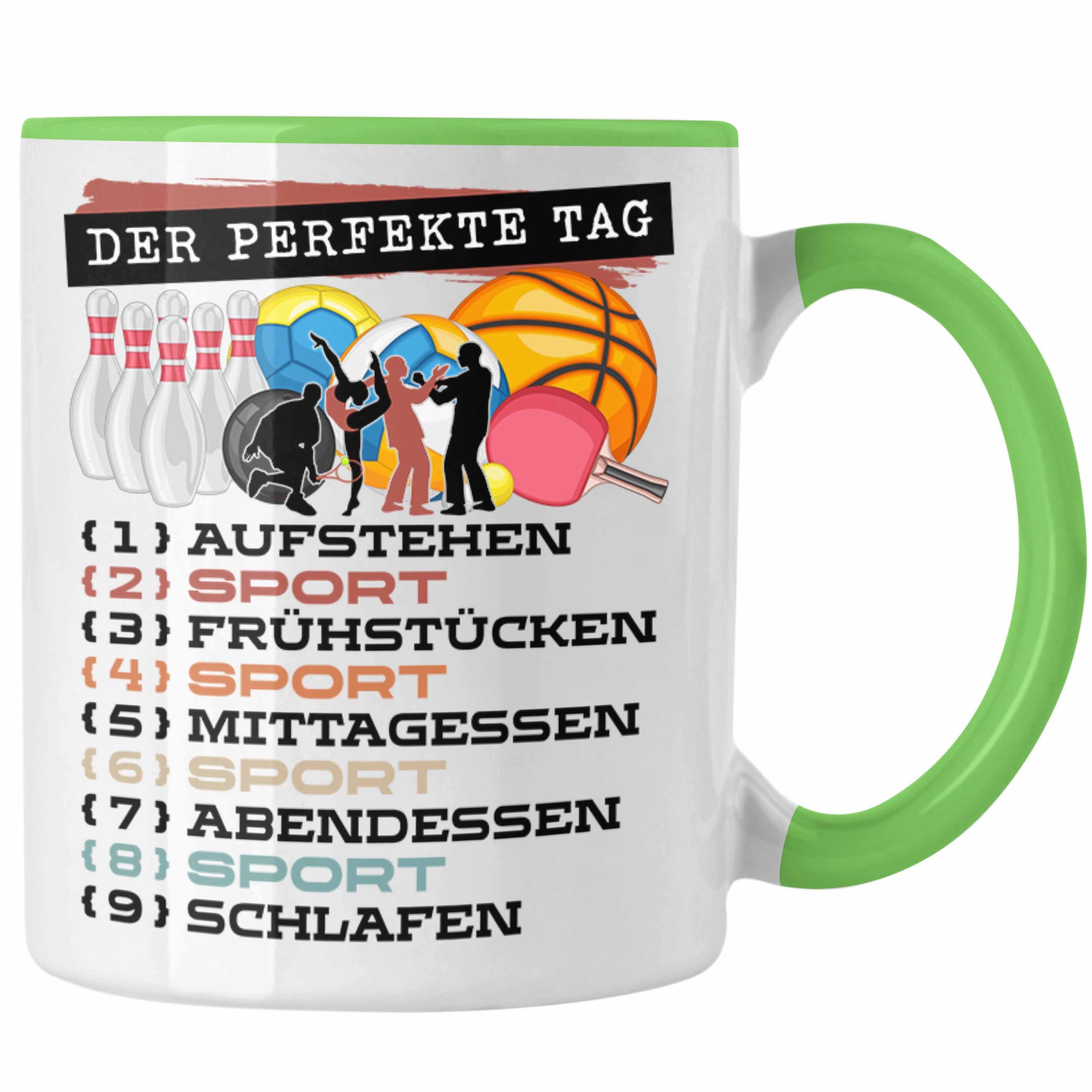 Trendation Tasse Trendation - Sportler Tasse Geschenk für Ballsportler Spruch Der Perfe Grün