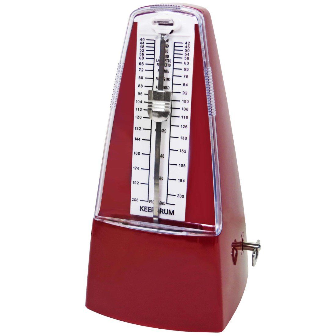 keepdrum Metronom keepdrum Metronom GMPL RD mit Glocke Rot, Mechanisches Metronom