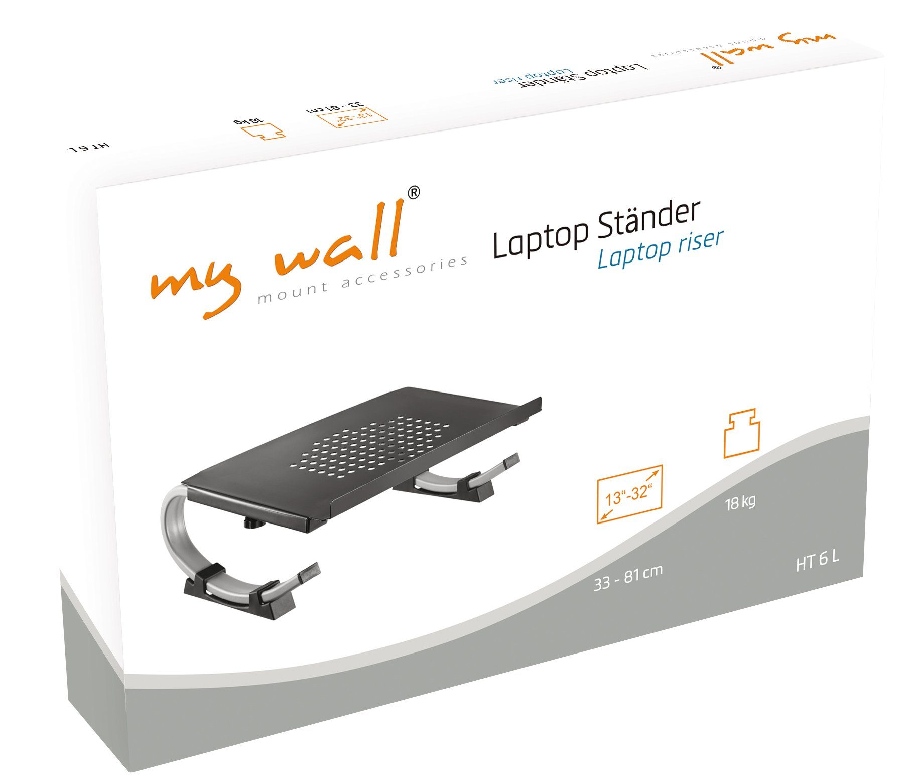 wall my Laptop-Ständer, (bis 32 HT6L Packung, !-teilig, Zoll, Laptop Ständer)