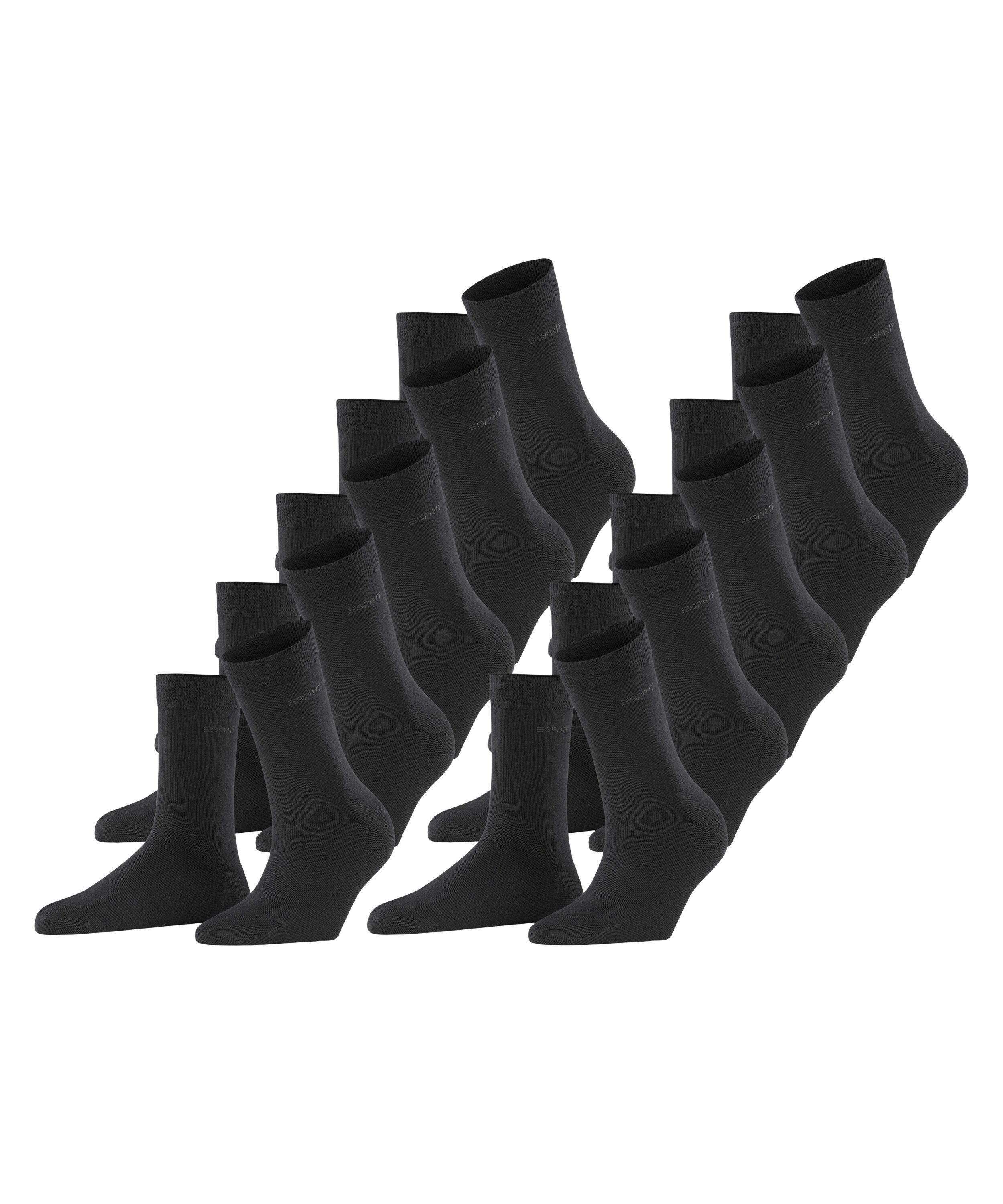 Esprit Socken Solid 10-Pack (10-Paar) black (3000)