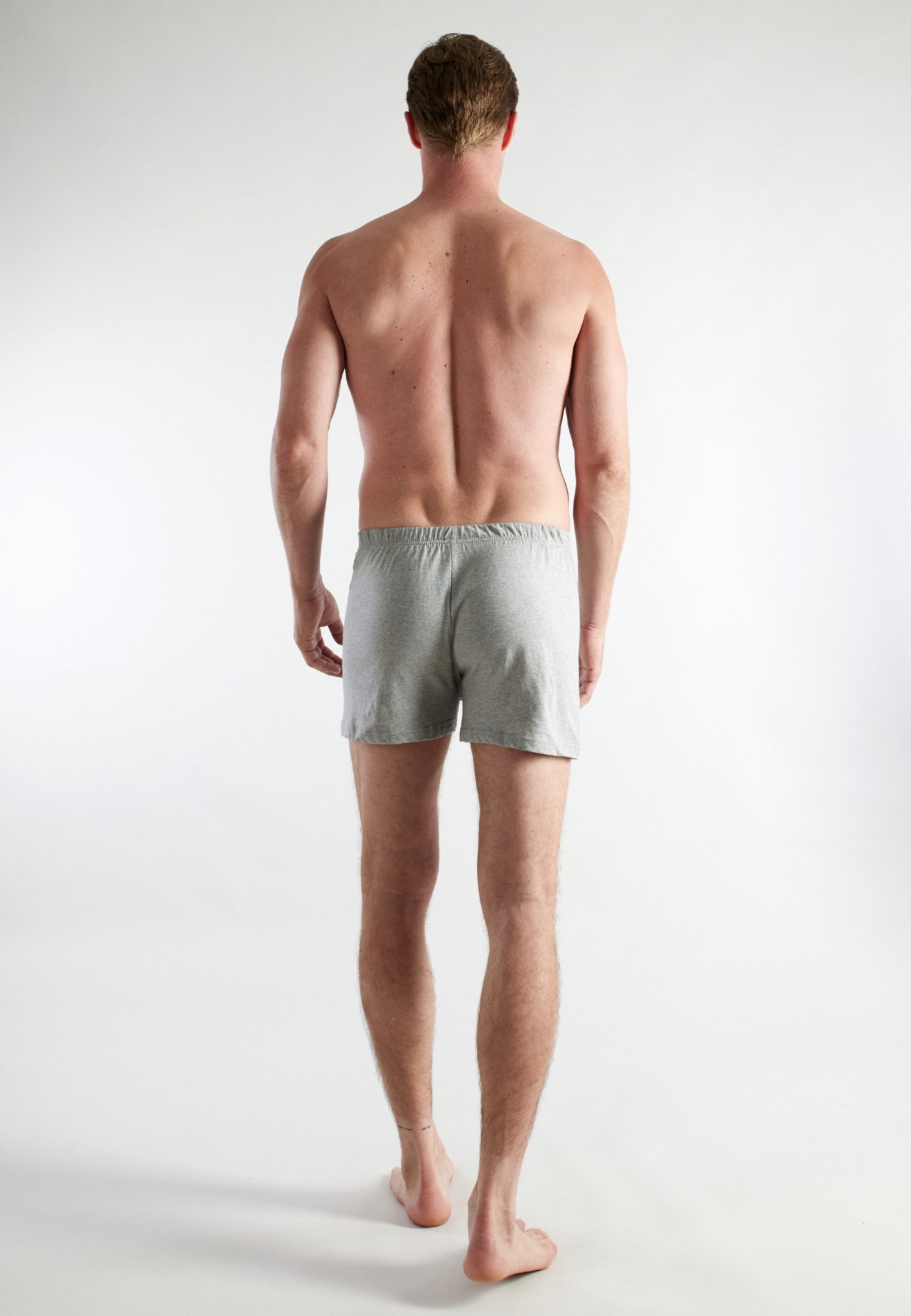 CECEBA Boxershorts CECEBA Herren Boxershort grau uni 5er Pack (5-St)