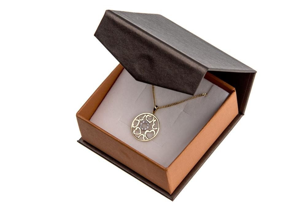 Silberkettenstore Schmuckset Panzerkette 1,2mm mit Anhänger "Love" - 333 Gold und 375 Gold