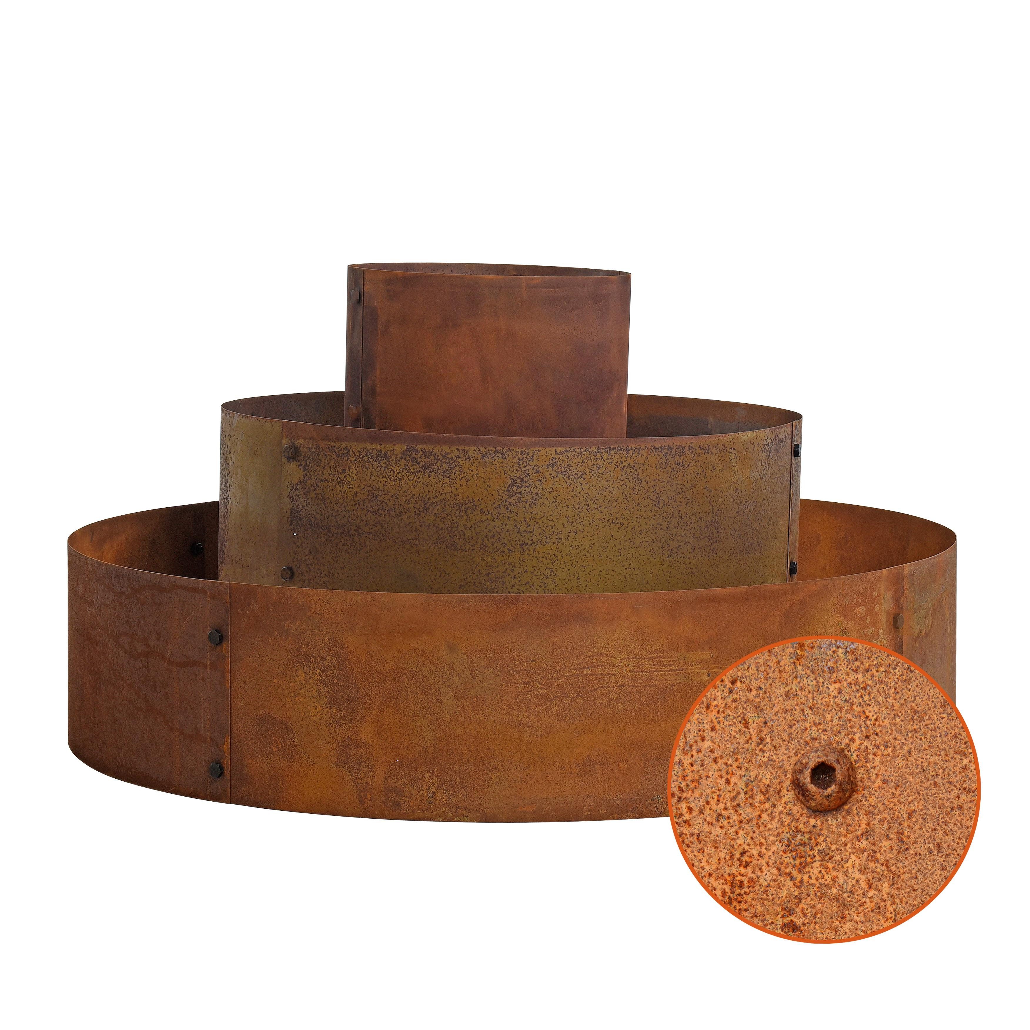 ESTEXO Beetumrandung Pflanzpyramide Hochbeet Pflanzring Ø 40/80/120 cm Kräuterspirale Ros