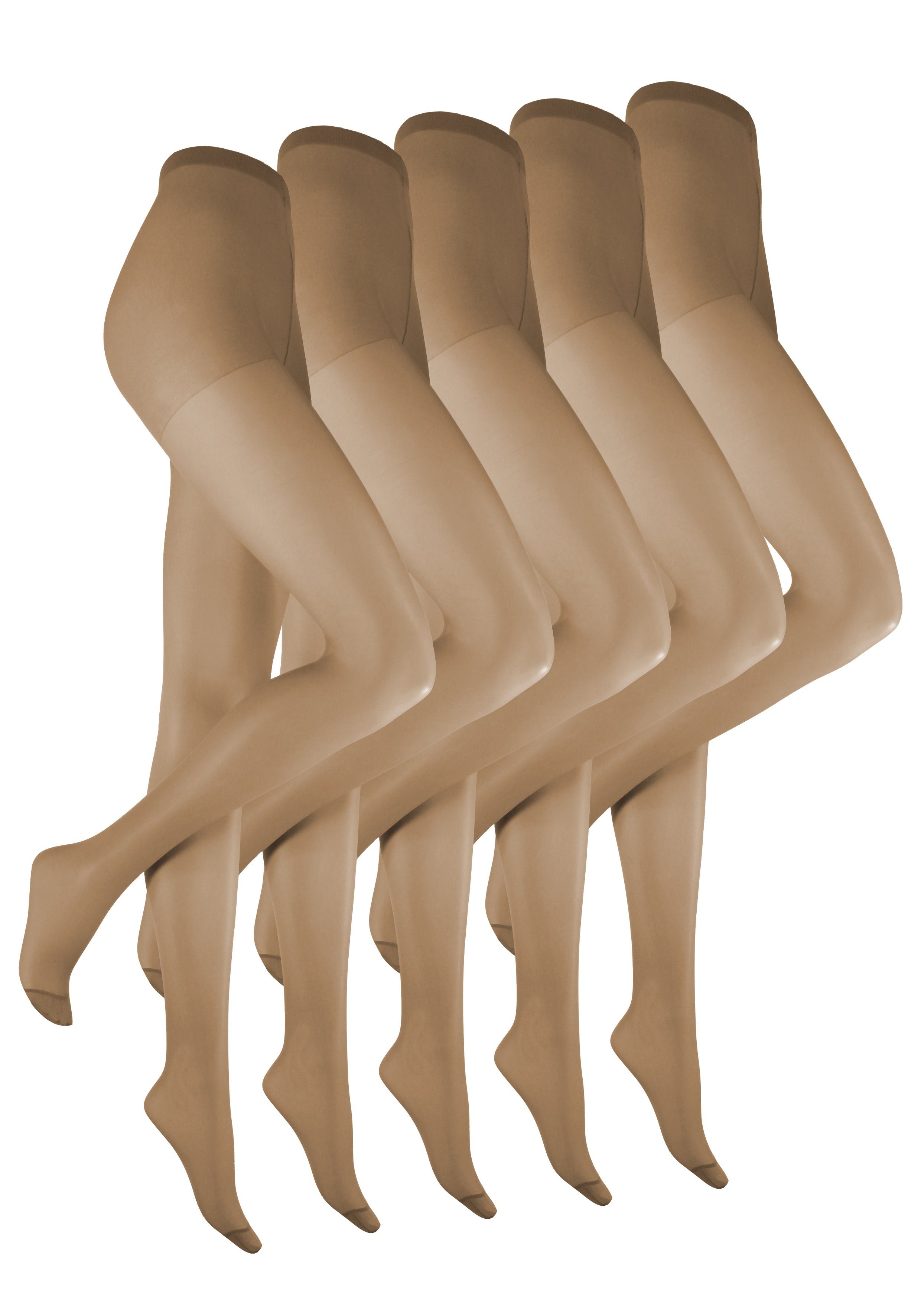 St) Classic 20den Feinstrumpfhose Esda klassischem (5 meliert in Design beige,