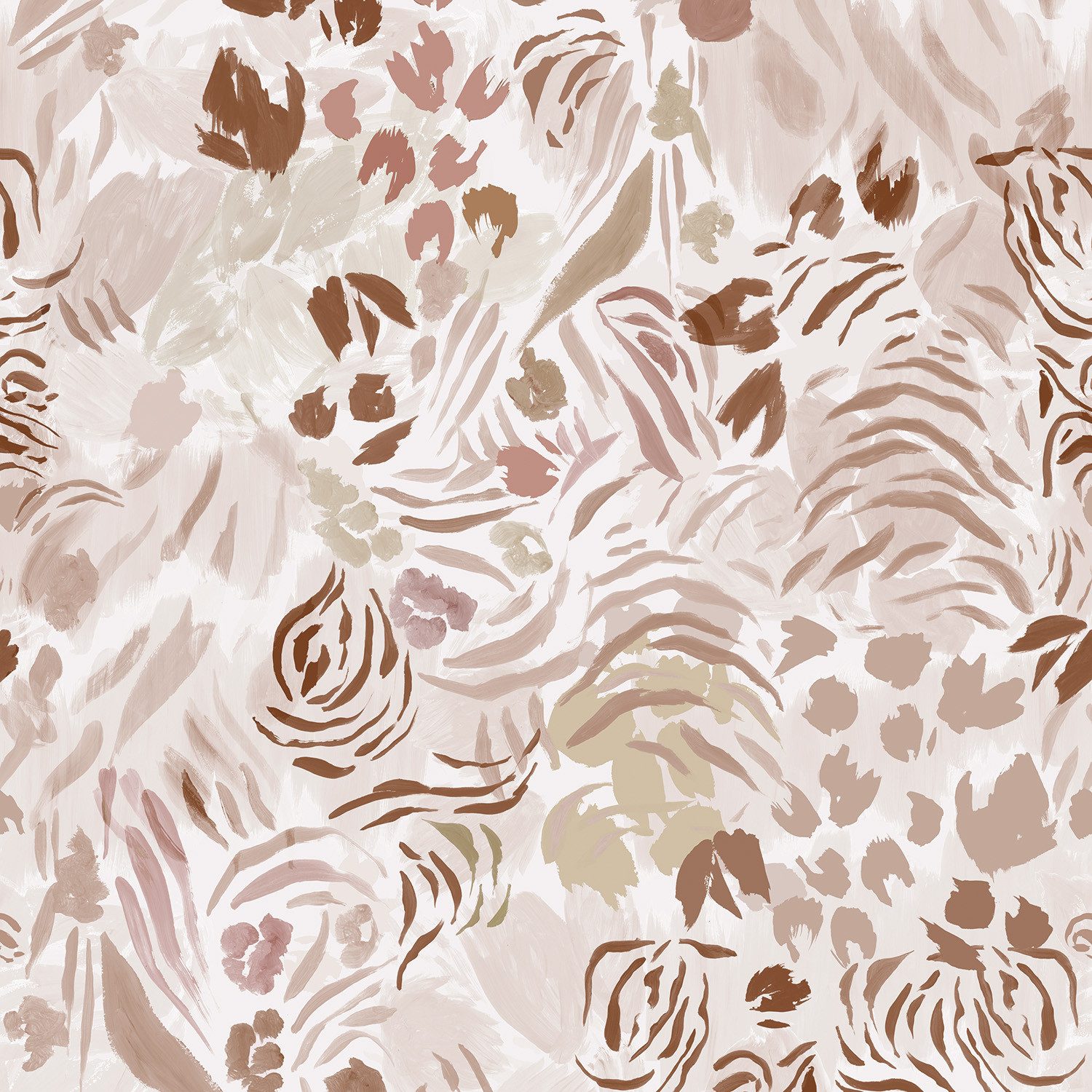 Rasch Fototapete Zebra-Print und Leo-Print Animals, Roomblush RB337, glatt, gemustert, Ton-in-Ton, animal print, (1 Rolle, 1 St), Zebra