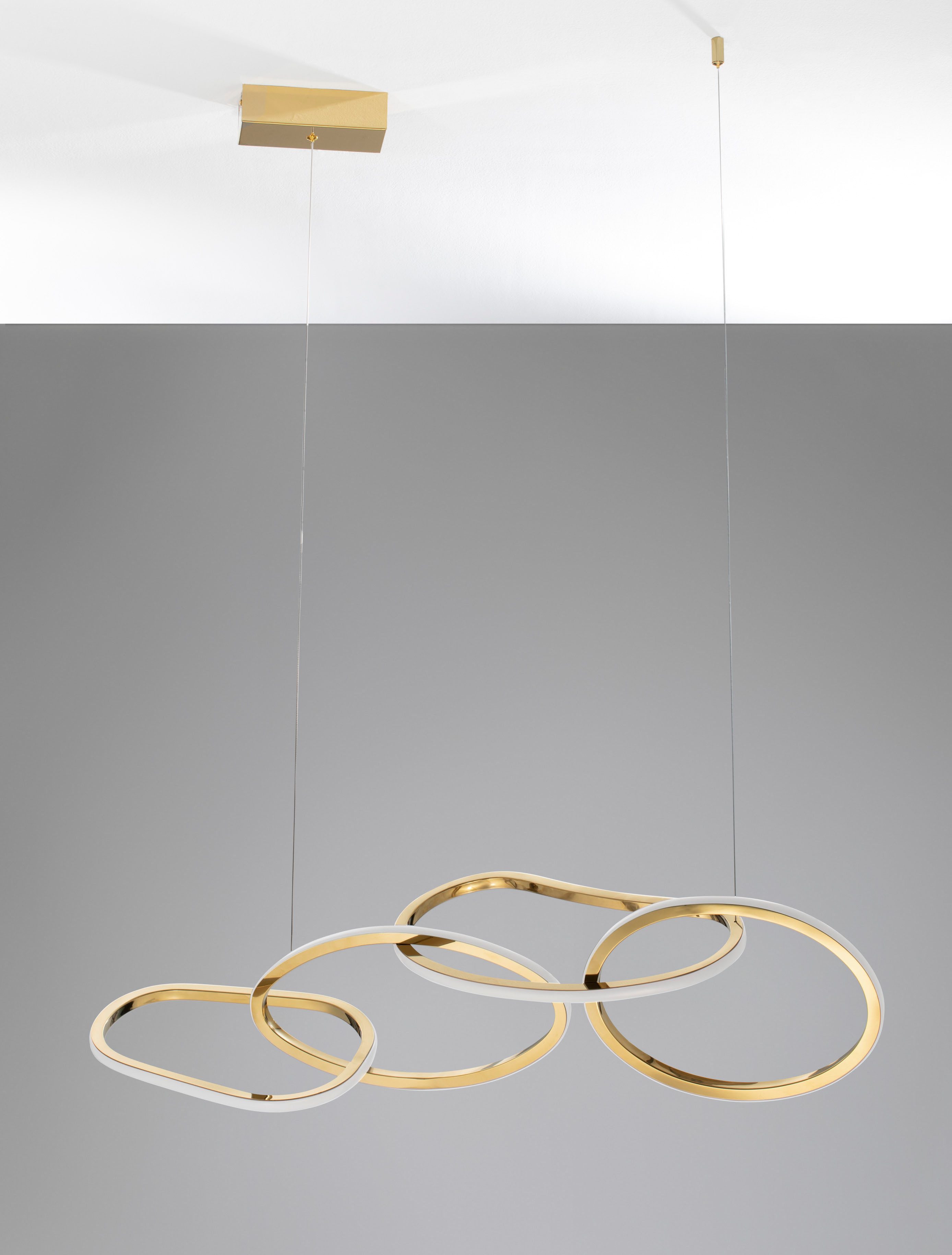 Nova Luce LED-Hängeleuchte GIRISH, Dimmfunktion, Warmweiß, Dimmbar; Höhenverstellbar; Mit Leuchtmittel