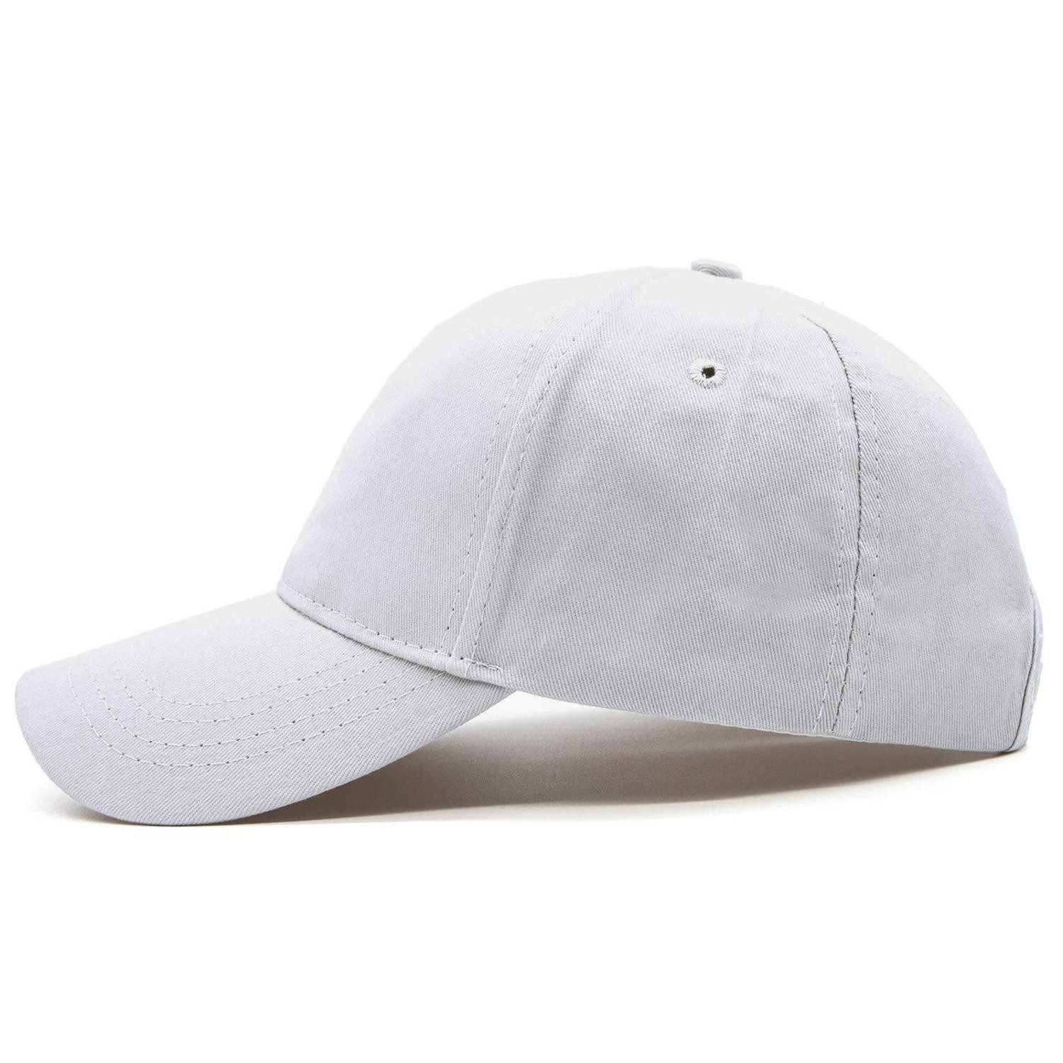 LuxusKollektion Baseball Cap Basecap Damen Pferdeschwanz Sonnenschutz Hip Hop Baumwolle M Weiß