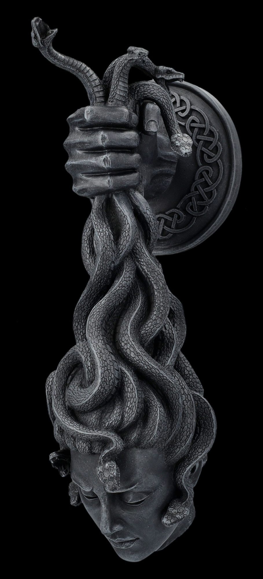 Figuren Shop GmbH Wanddekoobjekt Wanddeko - Hand hält Kopf der Medusa Mythologie Dekoration Wandbehang