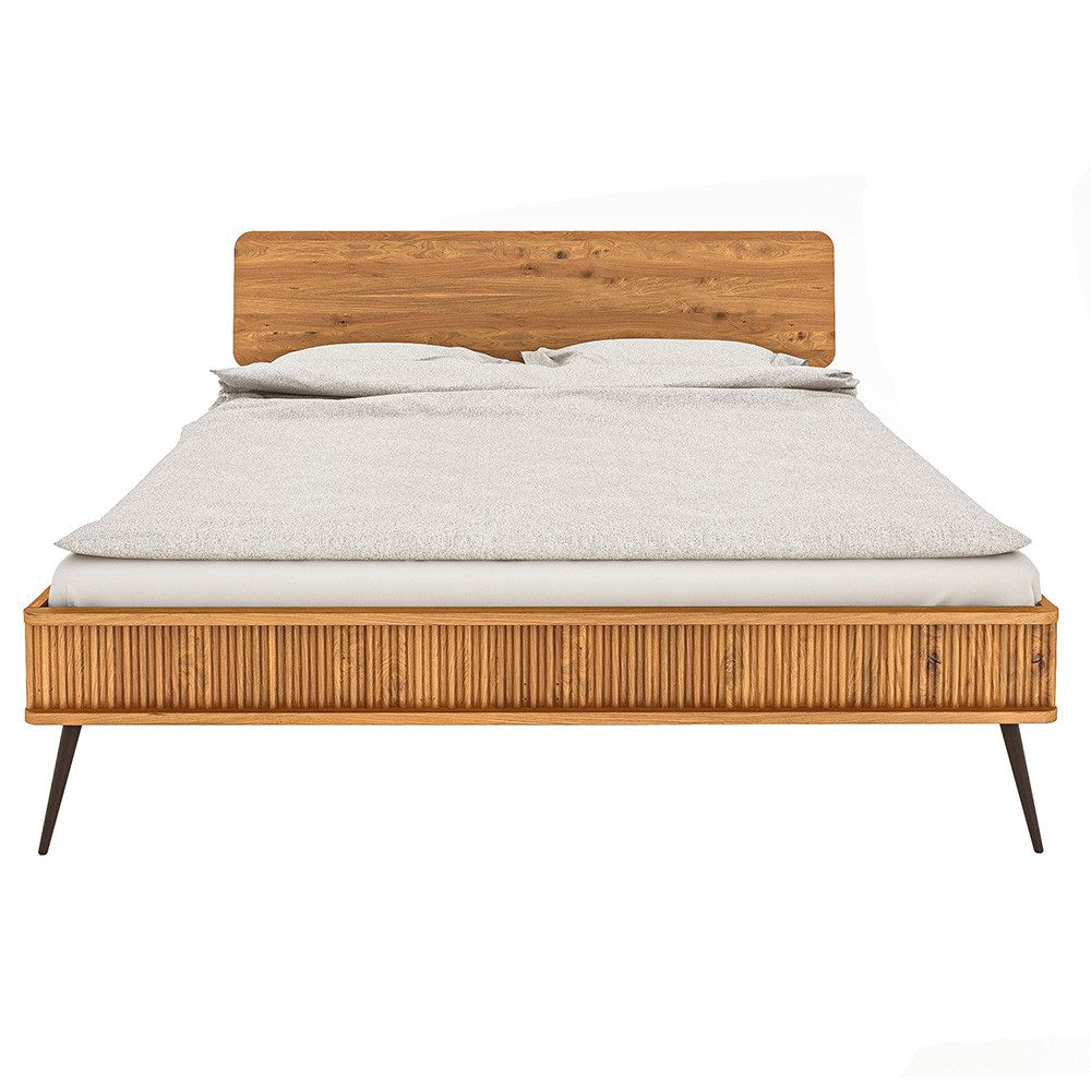 Lomadox Bettgestell KABALA-165, Liegefläche 120x220 cm, Eiche massiv geölt