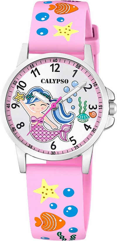 CALYPSO WATCHES Quarzuhr »UK5782/1 Calypso Kinder Uhr Analog Casual«, (Armbanduhr), Kinder Armbanduhr rund, Kunststoffarmband rosa, Casual