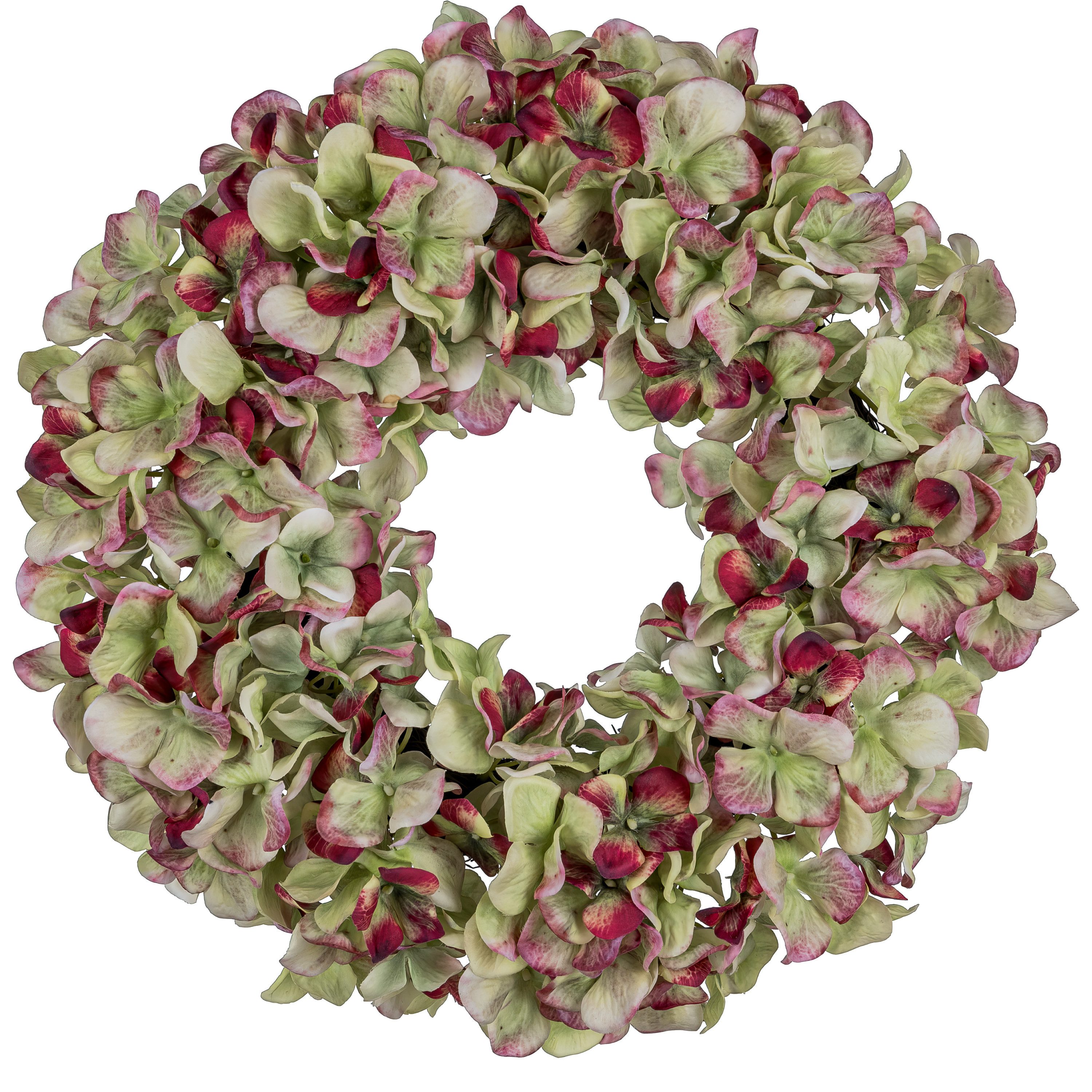 Kunstkranz Hortensienkranz, Creativ green, Höhe 6 cm, mit zahlreichen Blüten