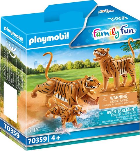 Playmobil® Konstruktions-Spielset »2 Tiger mit Baby (70359), Family Fun«, (3 St), Made in Europe