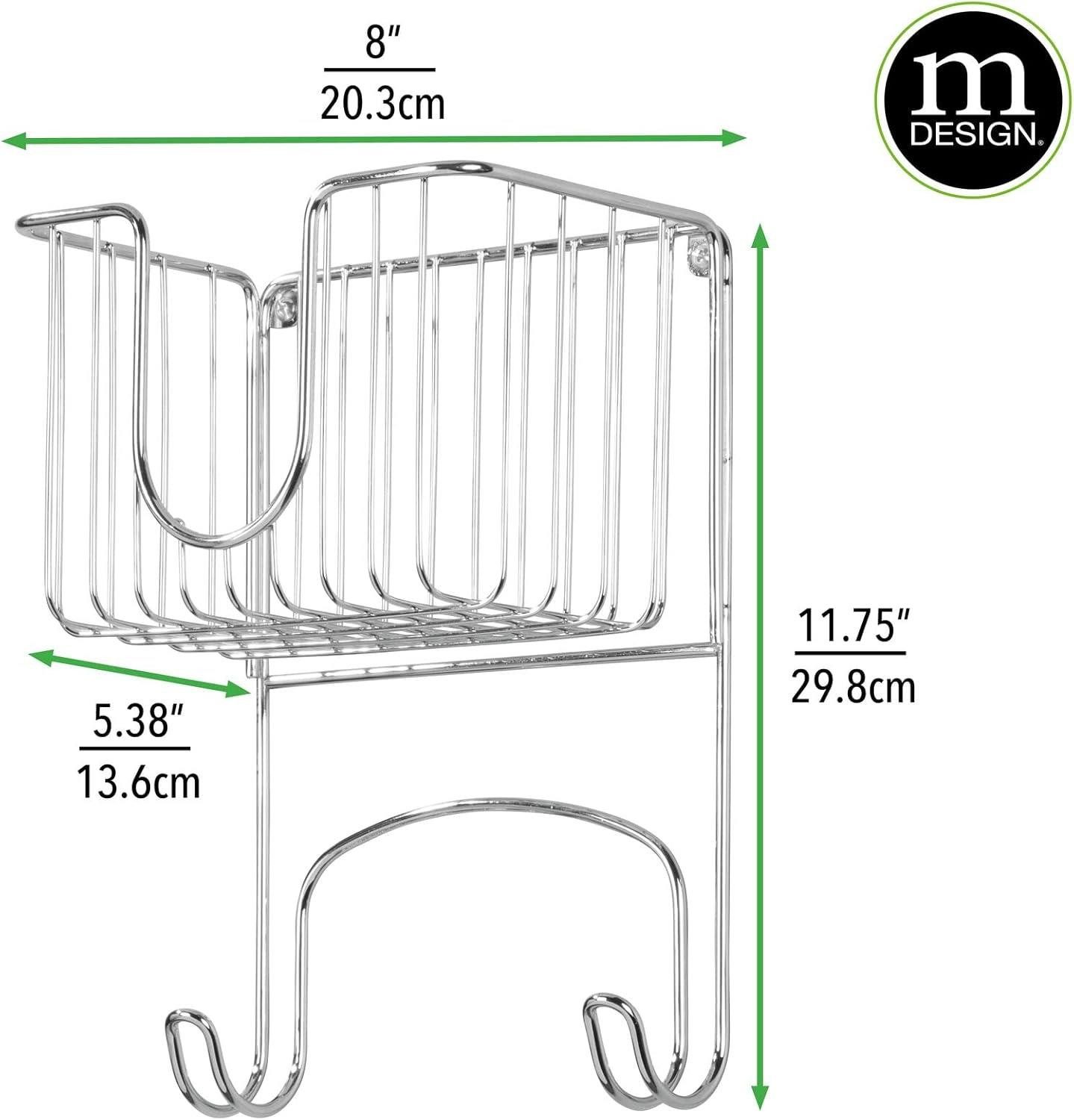 mDesign Badaccessoire-Set mDesign Bügelbretthalter Wandmontage Korb Aufbewahrung Organizer Met