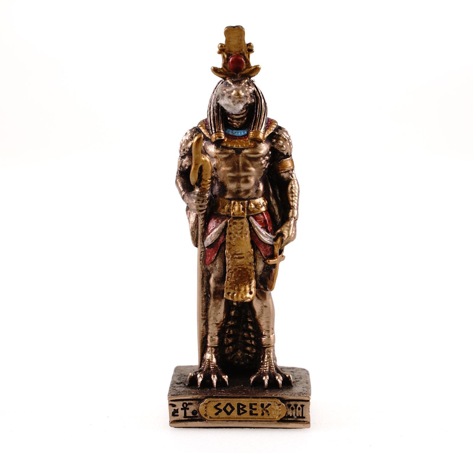 Dekofigur Miniatur Dekofigur Ägyptischer Gott Sobek by Veronese 9 cm Statue