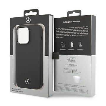 Mercedes Handyhülle Case iPhone 14 Pro Silikon schwarz MagSafe kompatibel 6,1 Zoll, Kantenschutz