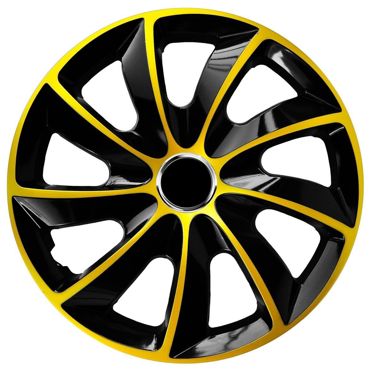 NRM Radkappe STIG extra 13 Zoll in Gold/Schwarz, 13 in Zoll, (4-St) Radzierblenden für Stahlfelgen Zweifarbige Radkappen Satz 4er Set 13"