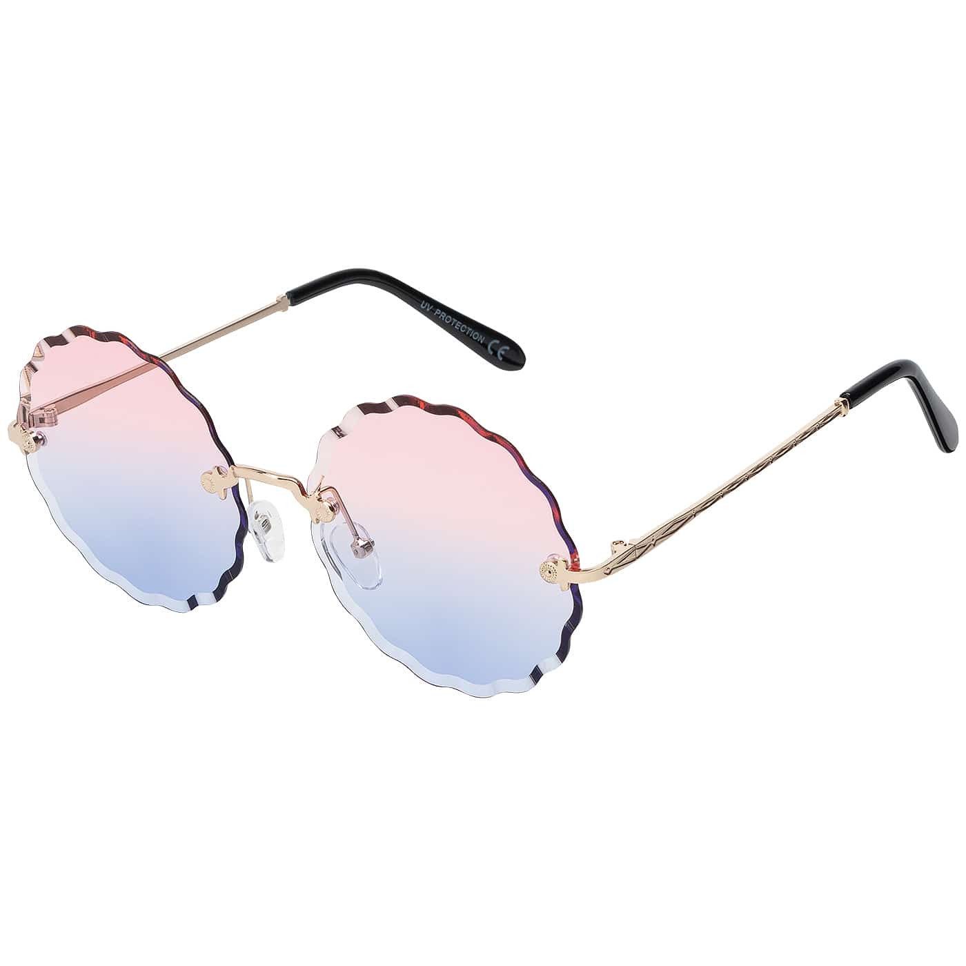 BEZLIT Eyewear Retrosonnenbrille Rund Form Designer Damen Sonnenbrille (1-St) mit bunten Linsen