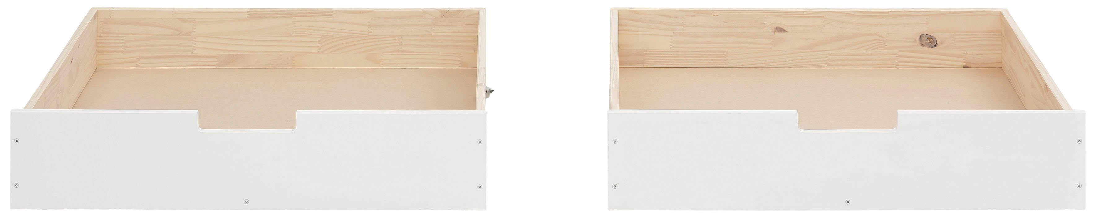 OTTO home Bettschubkasten Janne, 2er Set, Kiefernholz und MDF, Breite je Schubkasten 97 cm