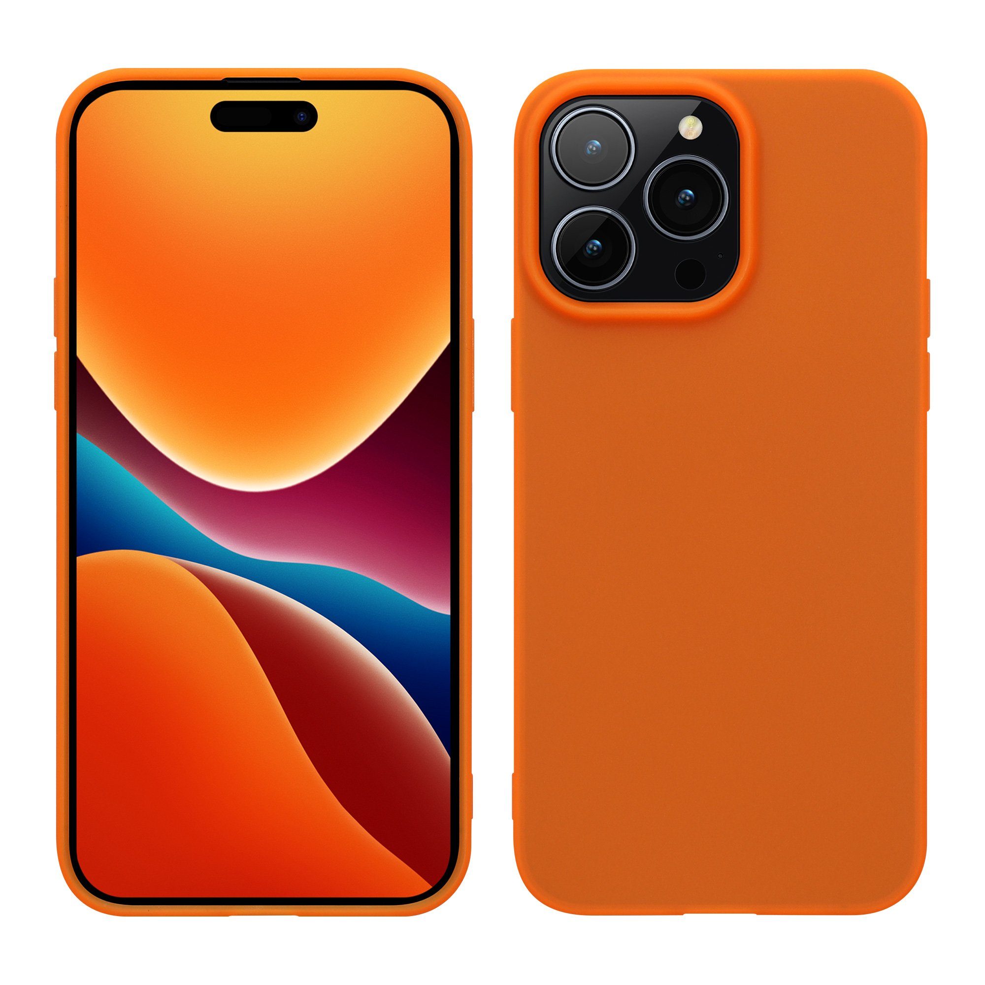 kwmobile Handyhülle Hülle für Apple iPhone 14 Pro Max, Hülle Silikon - Soft Handyhülle - Handy Case Cover