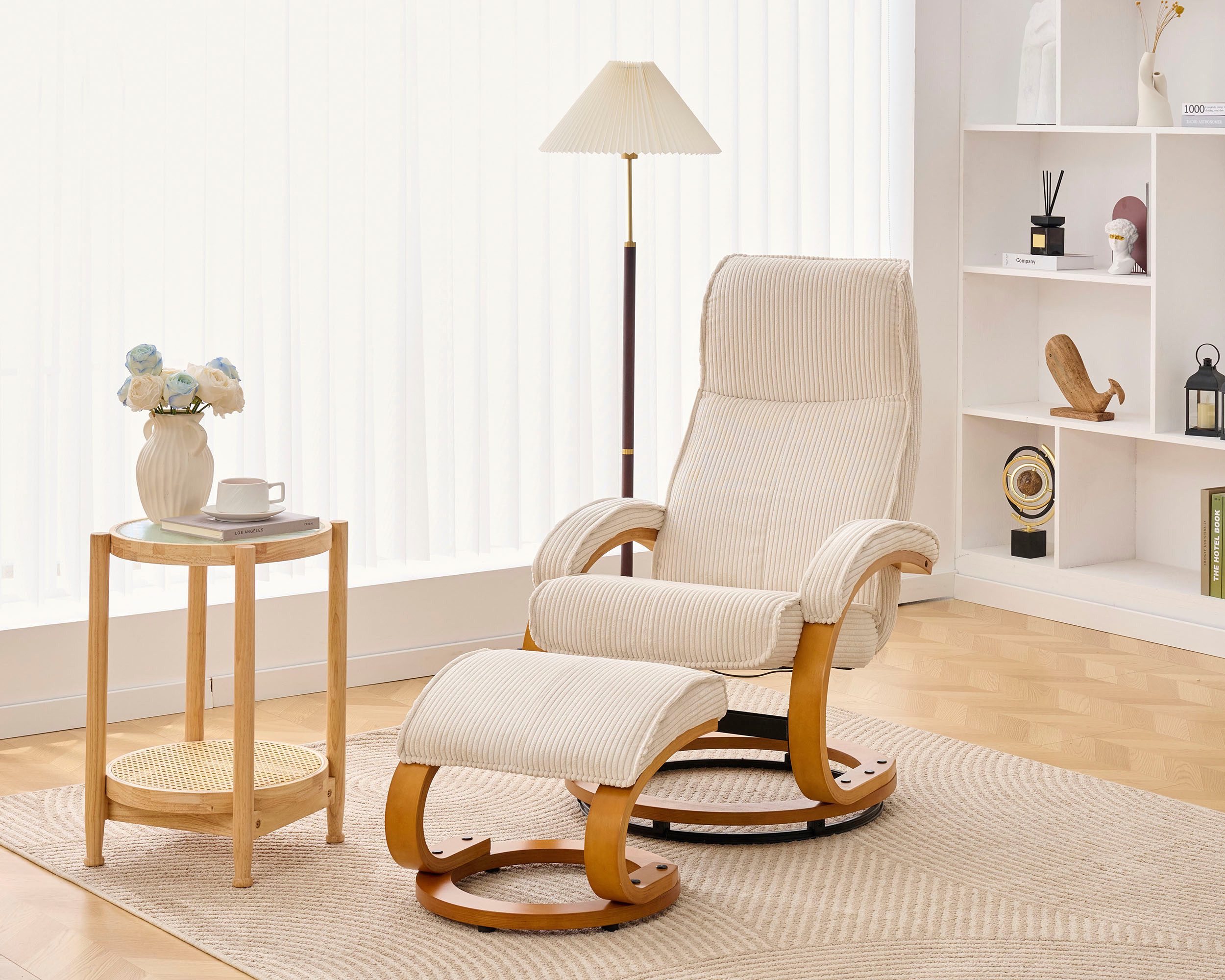 OTTO home Relaxsessel mit Hocker PARIS neu: Cord - OTTO. Verlässliche Qualität. (Set, 2-St., bestehend aus Sessel und Hocker), manuelle Relaxfunktion mit Drehfunktion, neu: Cord-Bezug