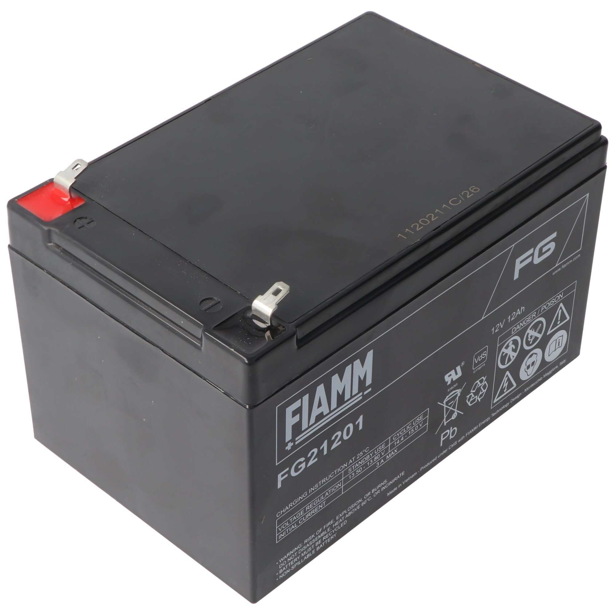 Fiamm Fiamm FG21201 12V 12Ah Bleiakku AGM Blei Gel Akku Akku 12000 mAh (12,0 V)