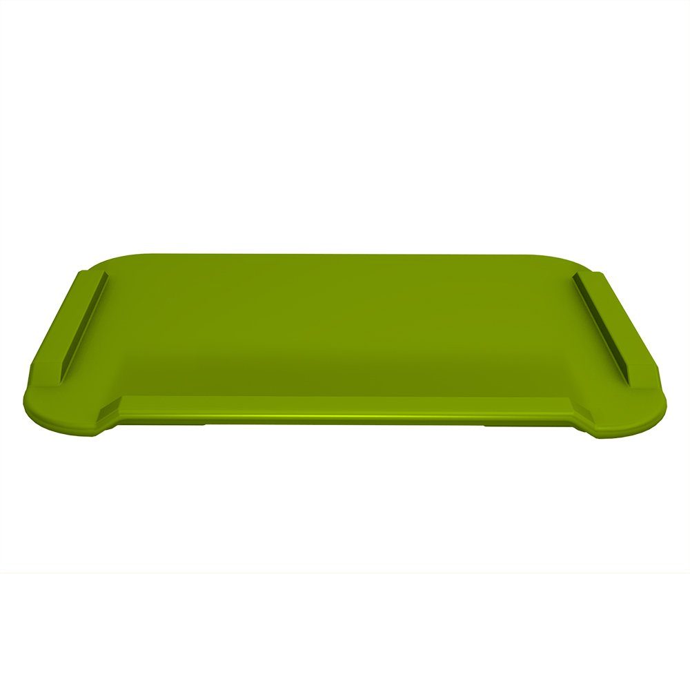 Ornamin Frühstücksbrett ORNAMIN Großes Essbrettchen mit Zubereitungshilfe, Qualitätskunststoff, (Set, 1-St., 1x Essbrettchen I 1x Zubereitungshilfe), Esshilfe l Alltagshilfe l Schneidebrett l Made in Germany