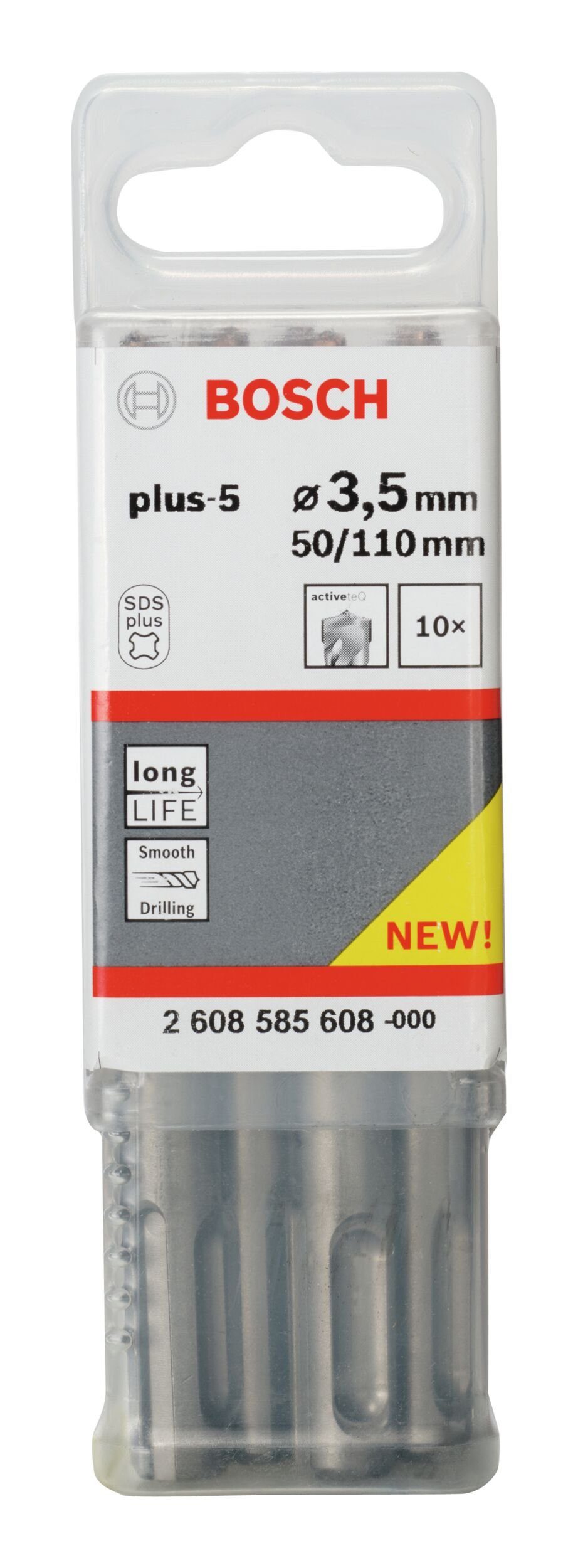 mm plus-5 3,5 110 BOSCH - Universalbohrer, x (10 Hammerbohrer x 10er-Pack - Stück), 50 SDS