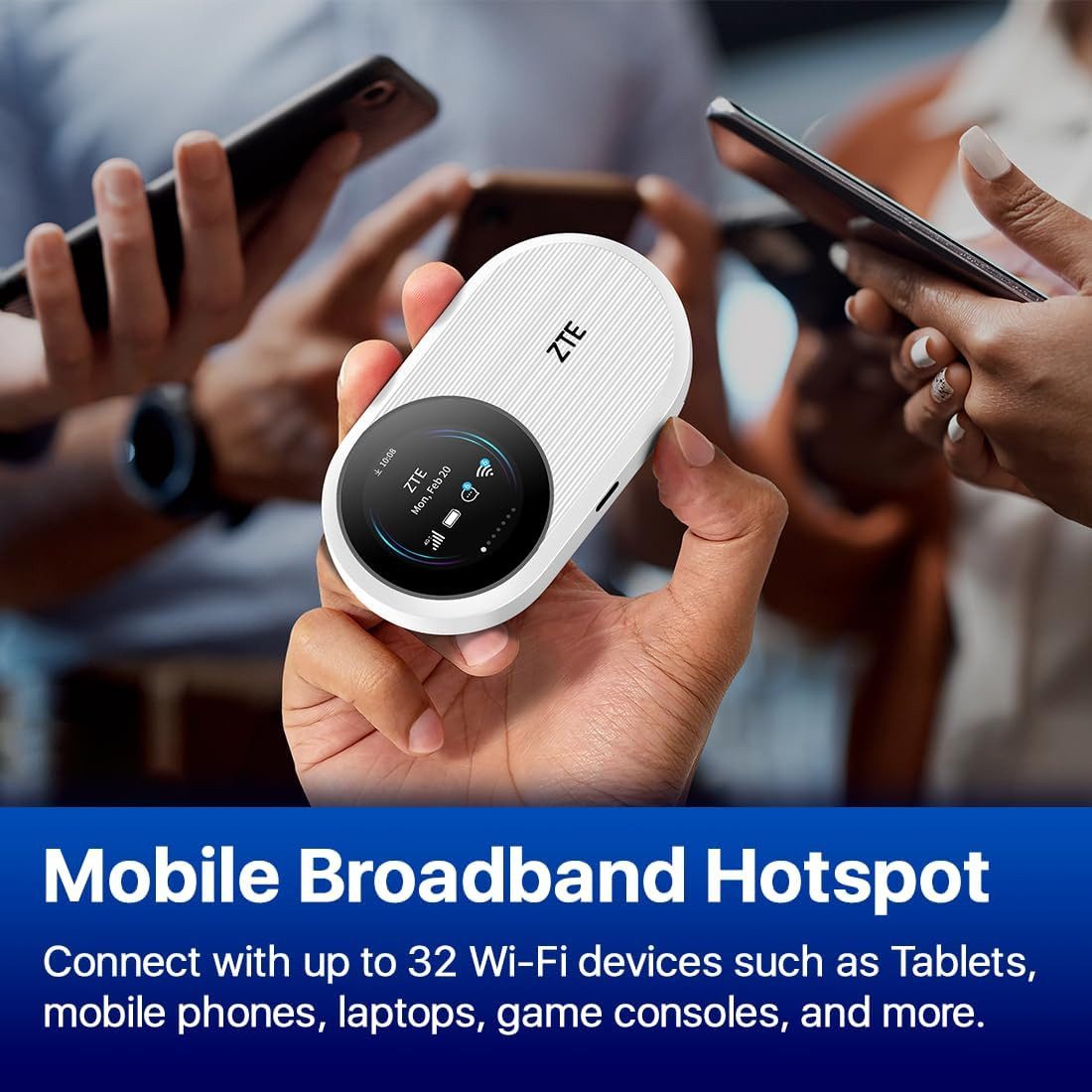 ZTE ZTE U10S Pro 4G Mobile WiFi6 Hotspot Mobiler WLAN Router - Weiss Mobiler Router