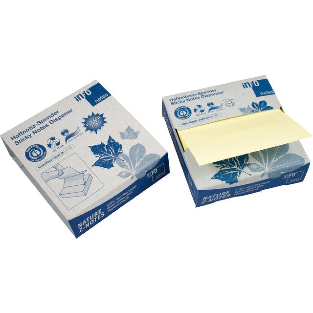 Notizzettel Z-Notes Recycling Haftnotizen Standard gelb 1 Pack