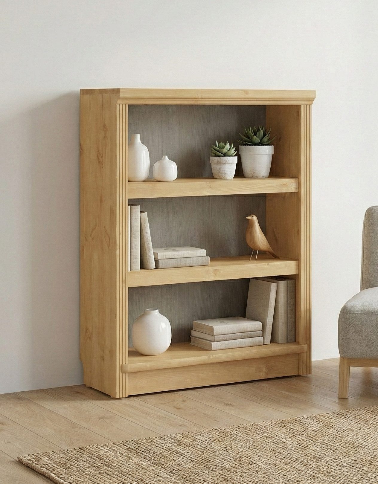 OTTO home Standregal Soeren Regal Bücherregal B/T/H: 80/29/97 cm, massive Kiefer, FSC®-zertifiziert