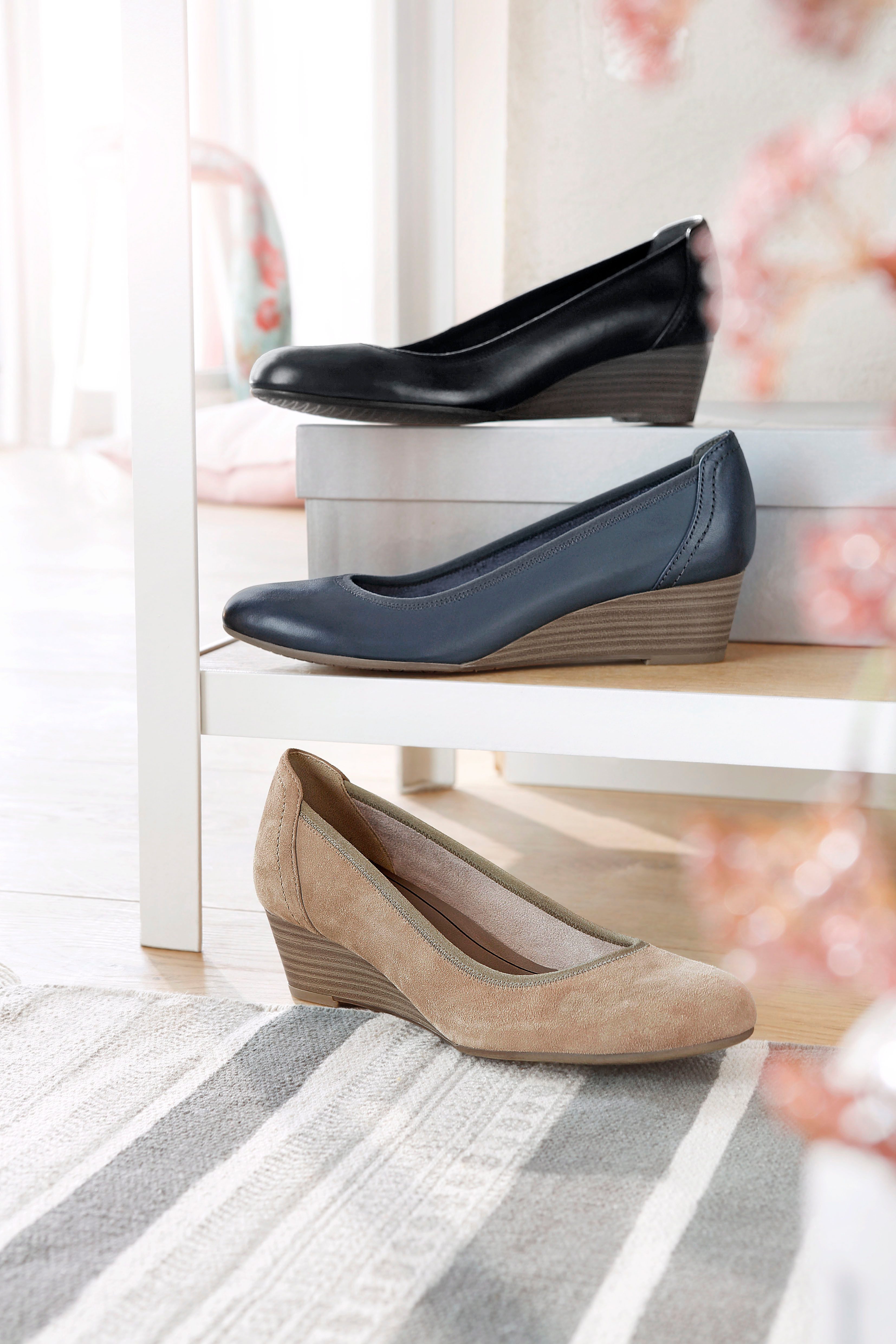 Tamaris Pumps, Keilabsatz, Halbschuh, Schlupfschuh mit günstig online kaufen