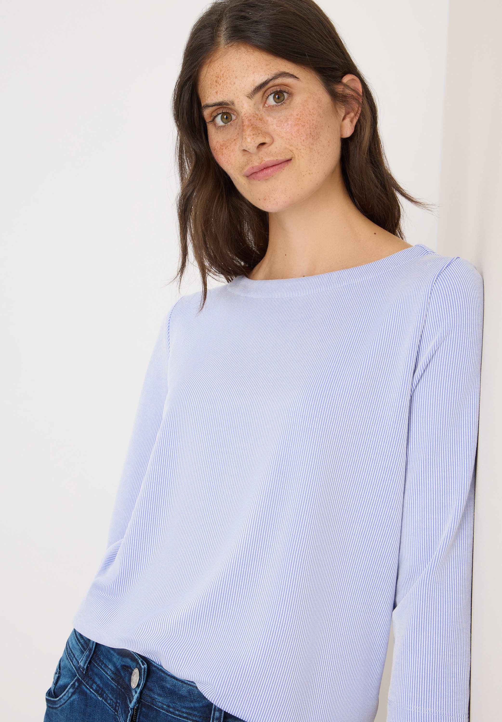 CECIL 3/4-Arm-Shirt mit Streifen Muster günstig online kaufen