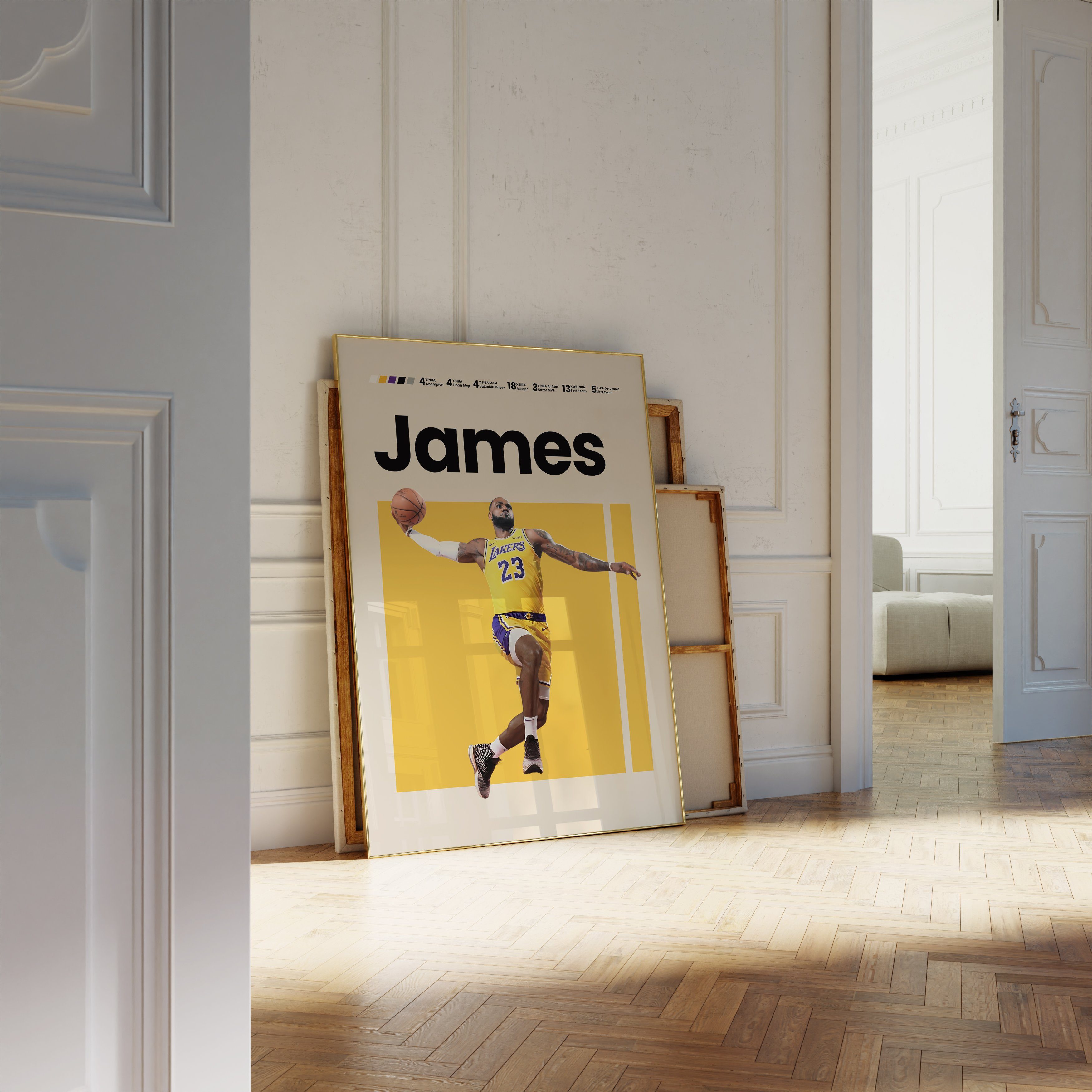 JUSTGOODMOOD Poster Premium ® Lebron James · Basketball · ohne Rahmen – Bild 4 von 5