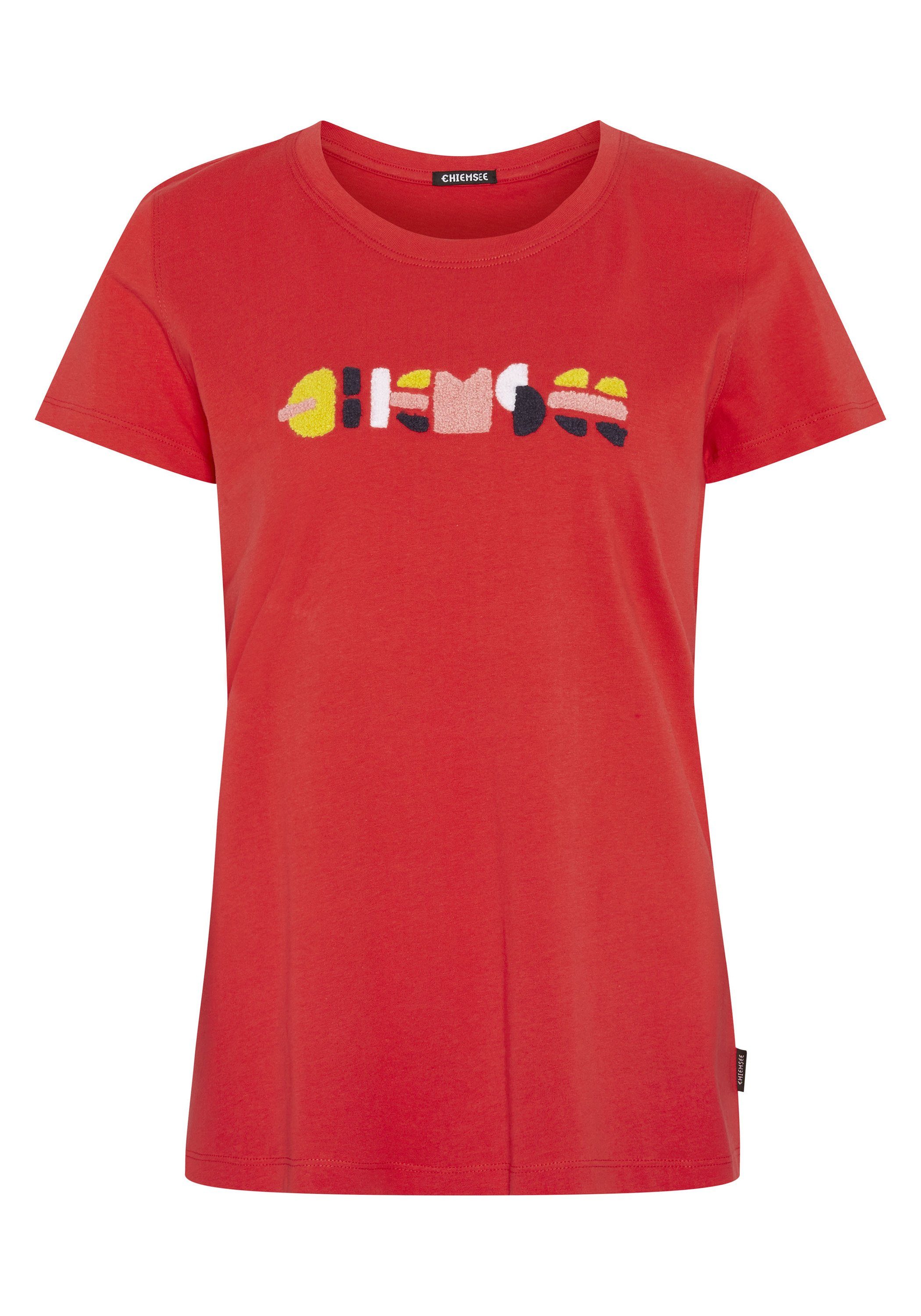 Bittersweet 1 flauschigem Print-Shirt Chiemsee 17-1663 T-Shirt Multicolour-Logo mit