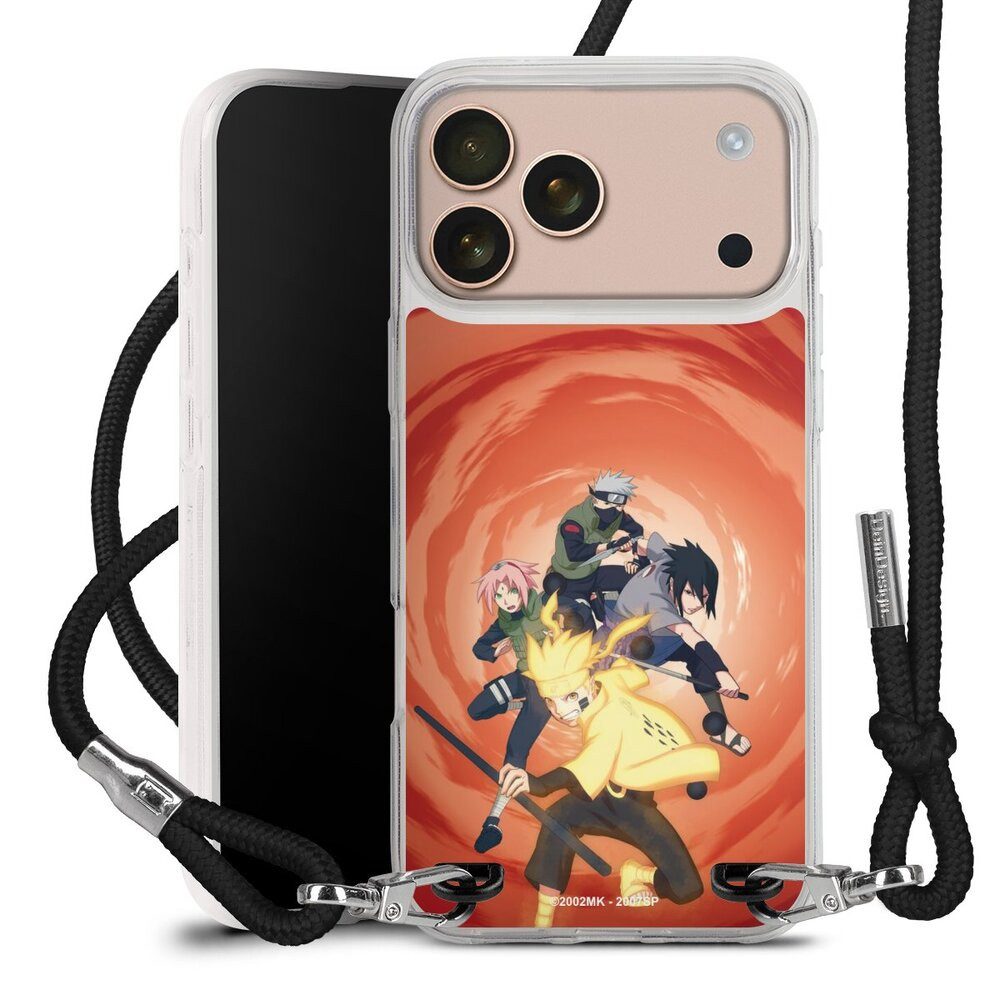 DeinDesign Handyhülle Naruto Shippuden Sasuke Sakura Naruto Team 7, Apple iPhone 17 Pro Max Handykette Hülle mit Band Case zum Umhängen