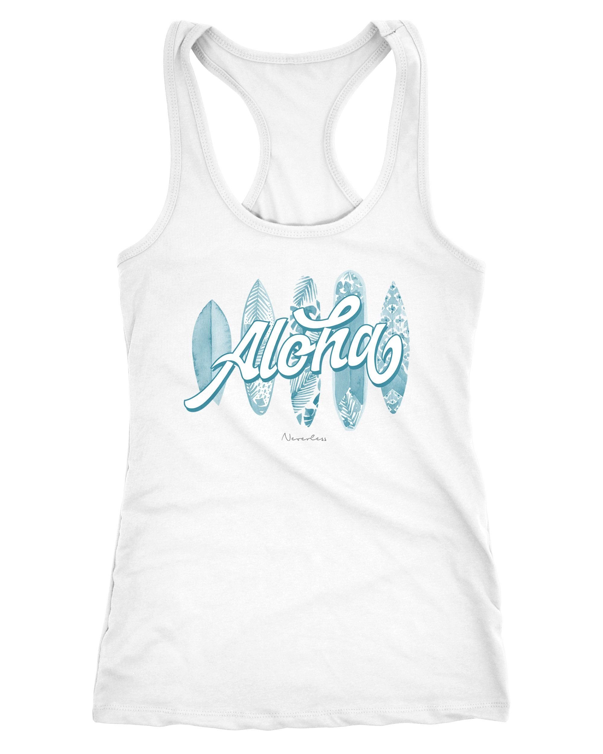 Neverless Tanktop Damen Tank-Top Aloha Surf Boards Hawaii Surfing Summer Racerback