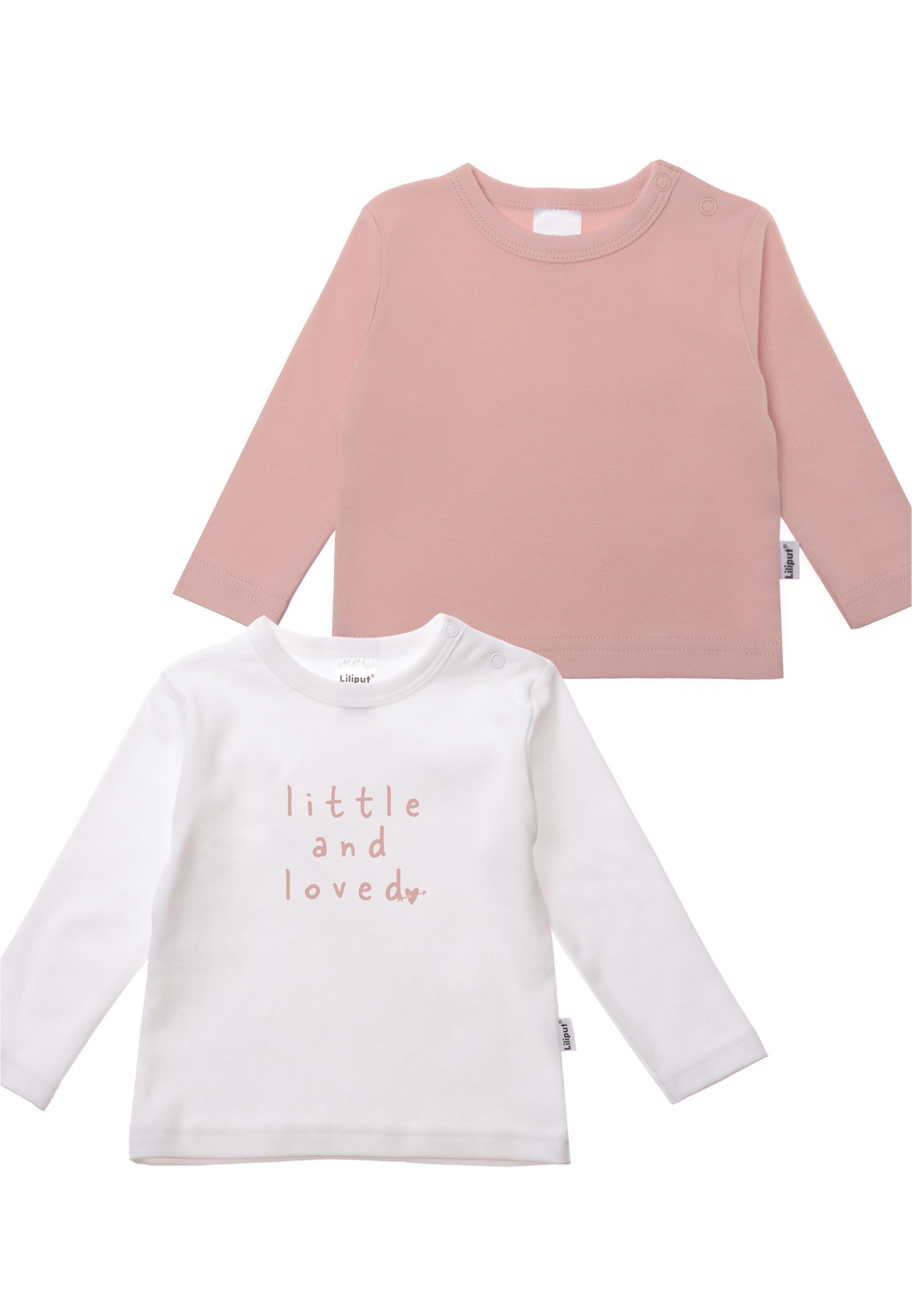 Liliput Langarmshirt Little and Loved im 2er Pack mit Druckknöpfen auf der Schulter