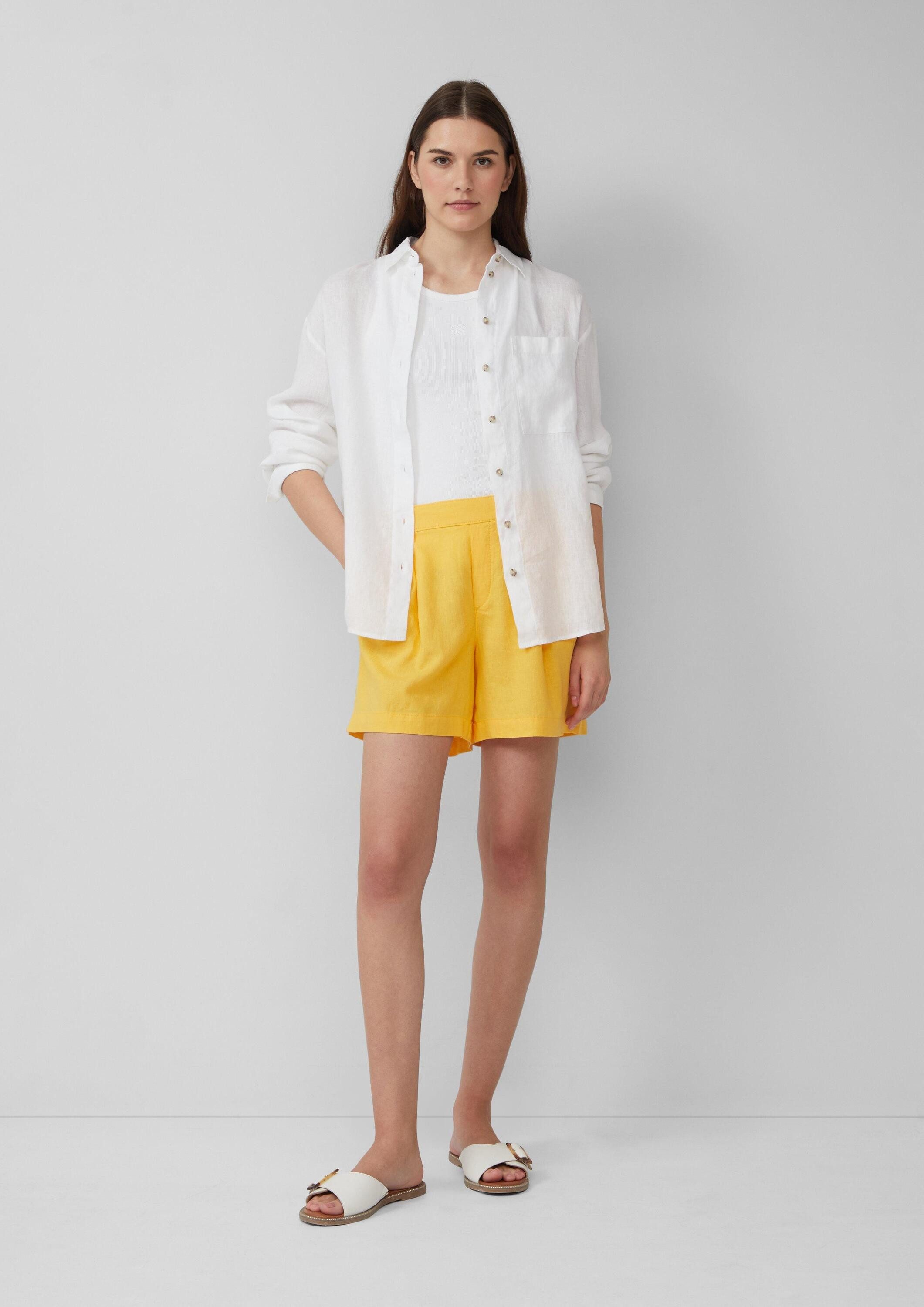 s.Oliver Shorts Hose Shorts aus Leinenmix mit Eingrifftaschen