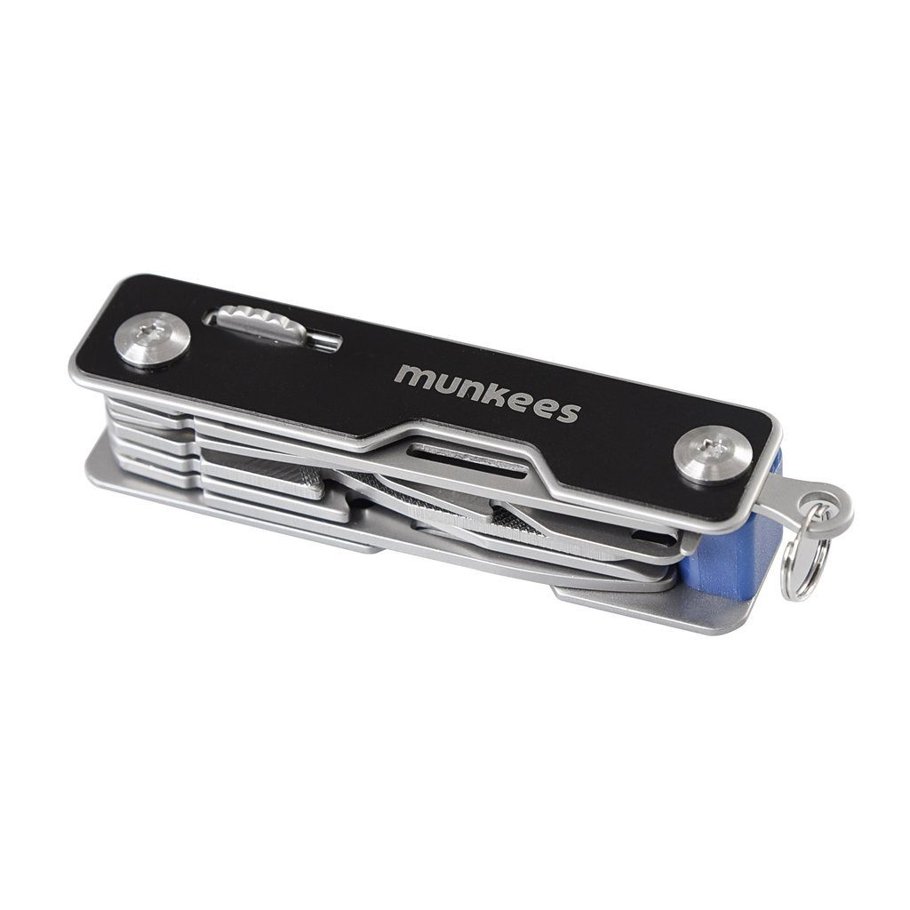 Munkees Universalmesser Taschenmesser Lock 12 Funktionen mit Verriegelung, schwarz, (Einzelartikel, 1 St), 12 Funktionen, Verriegelung, Multifunktionswerkzeug